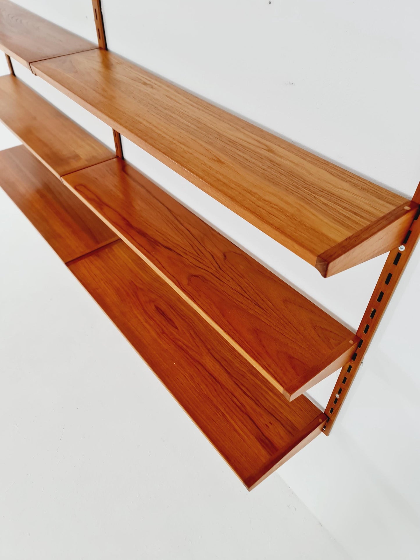 Danish modern modular Teak shelving system by Kai kristansen for FH Möbel , Denmark, 1960s