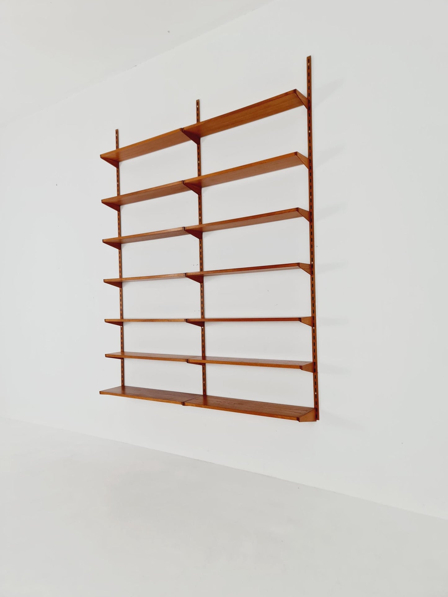 Danish modern modular Teak shelving system by Kai kristansen for FH Möbel , Denmark, 1960s