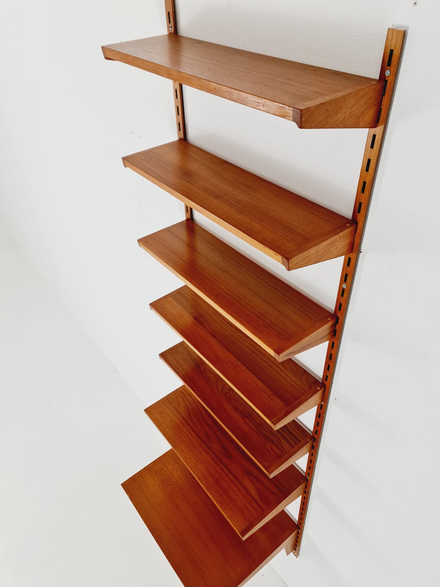 Danish modern modular Teak shelving system by Kai kristansen for FH Möbel , Denmark, 1960s