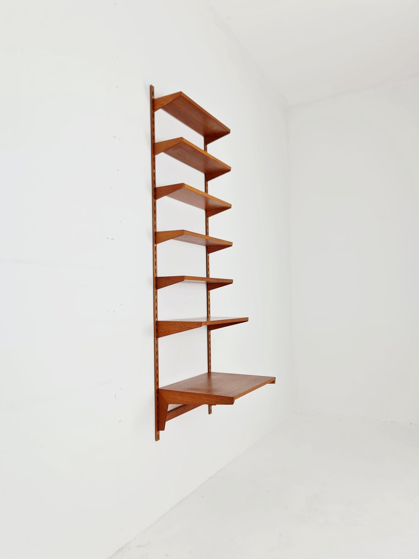 Danish modern modular Teak shelving system by Kai kristansen for FH Möbel , Denmark, 1960s