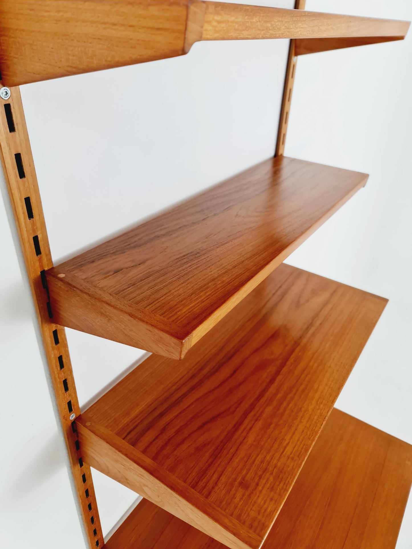 Danish modern modular Teak shelving system by Kai kristansen for FH Möbel , Denmark, 1960s