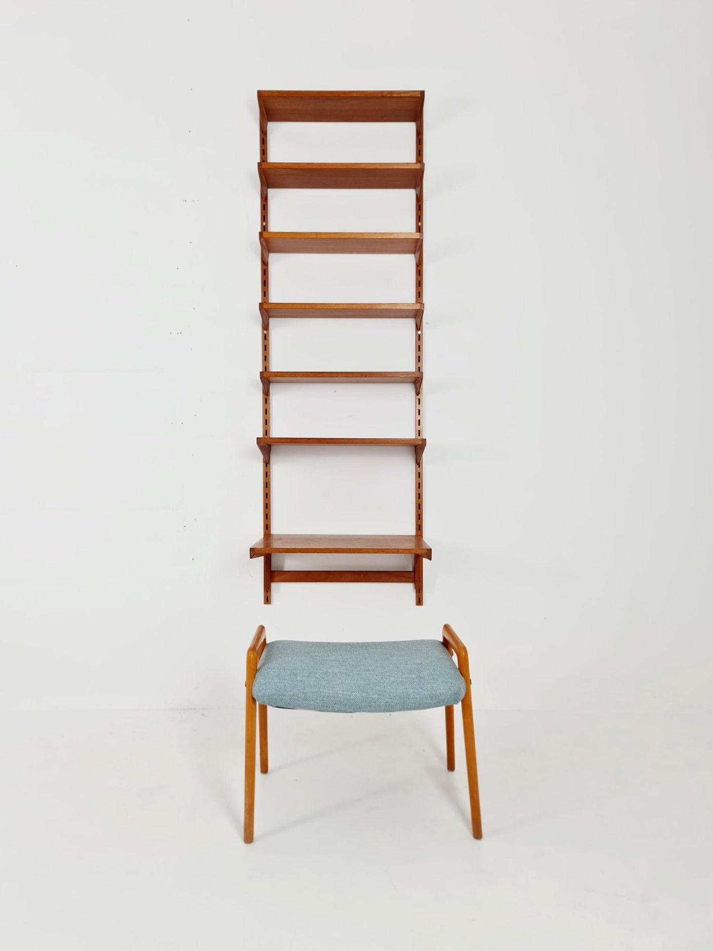 Danish modern modular Teak shelving system by Kai kristansen for FH Möbel , Denmark, 1960s