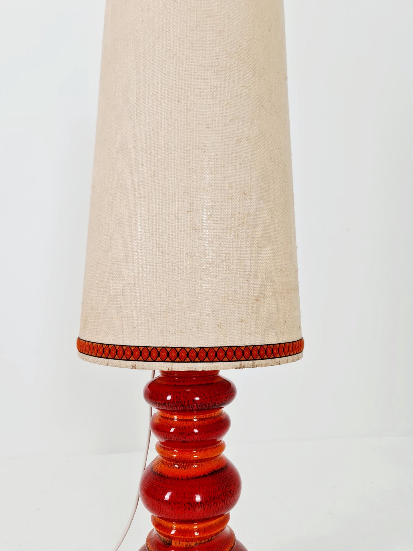Mid century ceramic handmade floor lamp 1960s Germany