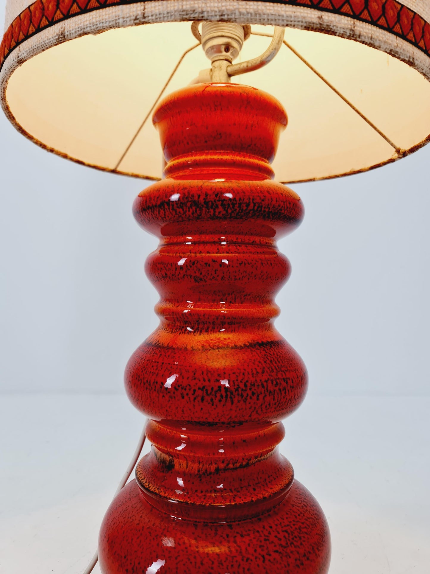 Mid century ceramic handmade floor lamp 1960s Germany