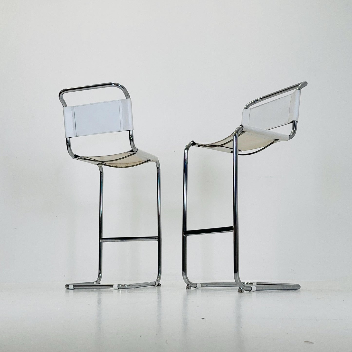 Set of 2 barstools model S39L by Mart Stam for Thonet 1980s