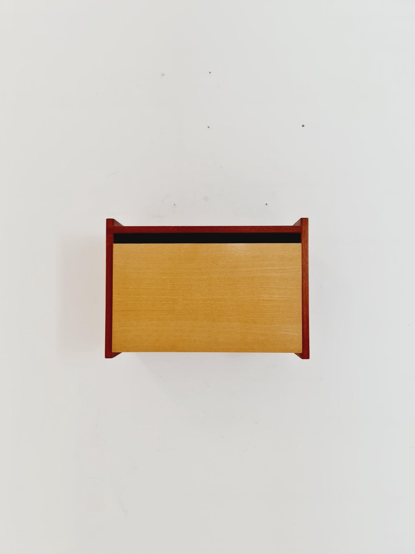 Scandinavian Teak & Ash floating/ hanging bedside table/ nightstand By WK , 1960s