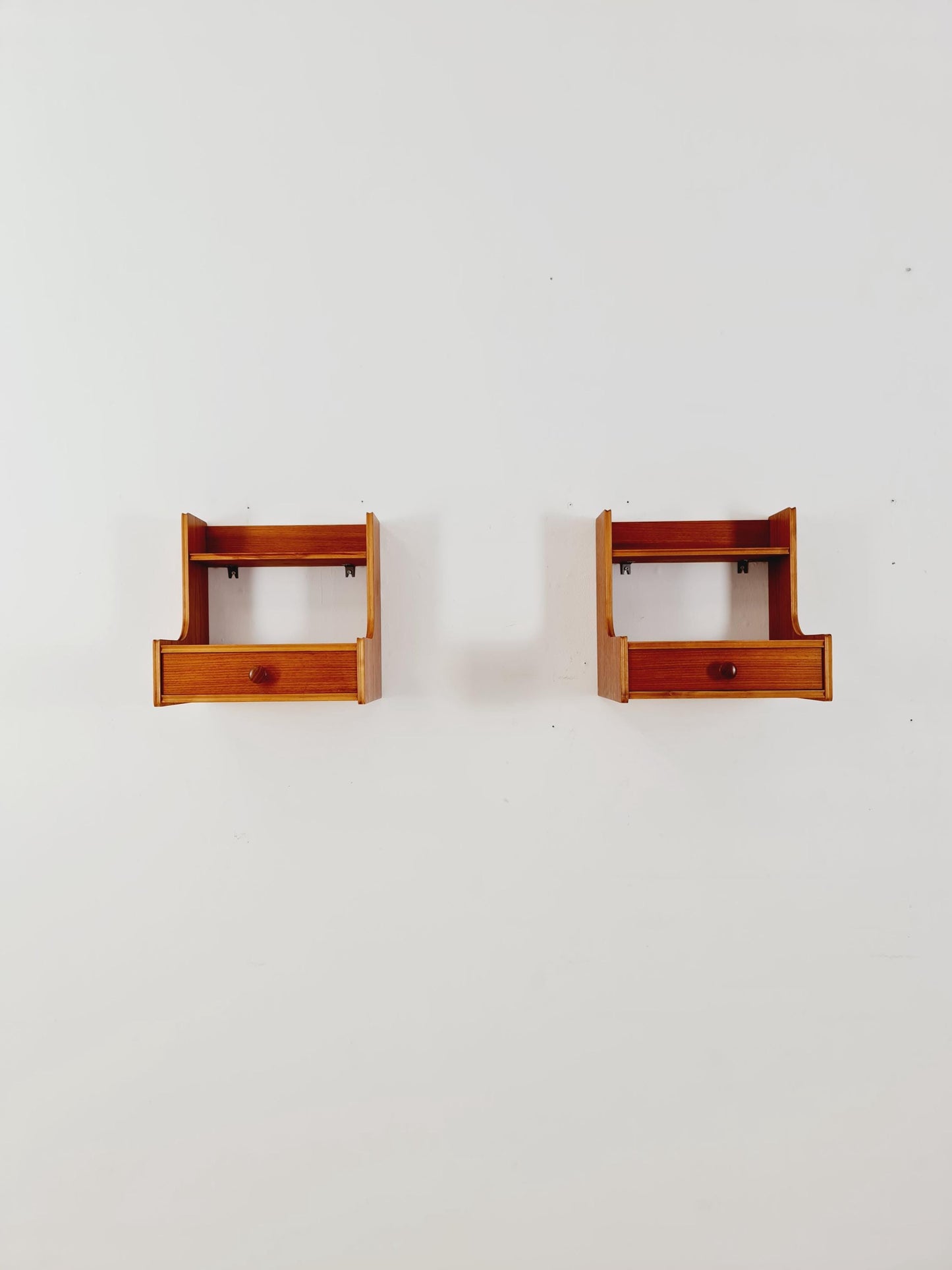 Rare pair of Danish teak nightstands, 1960s
