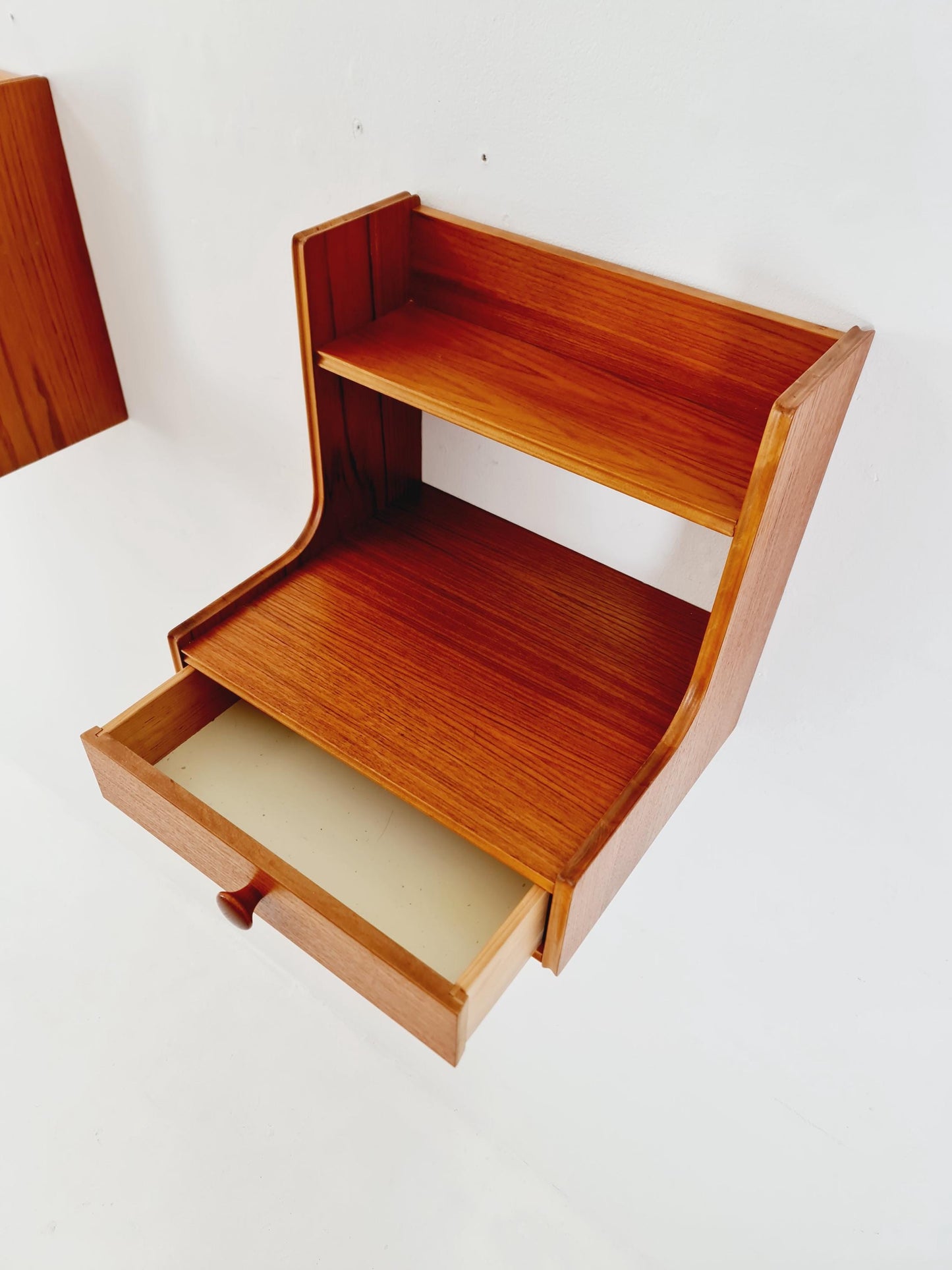Rare pair of Danish teak nightstands, 1960s