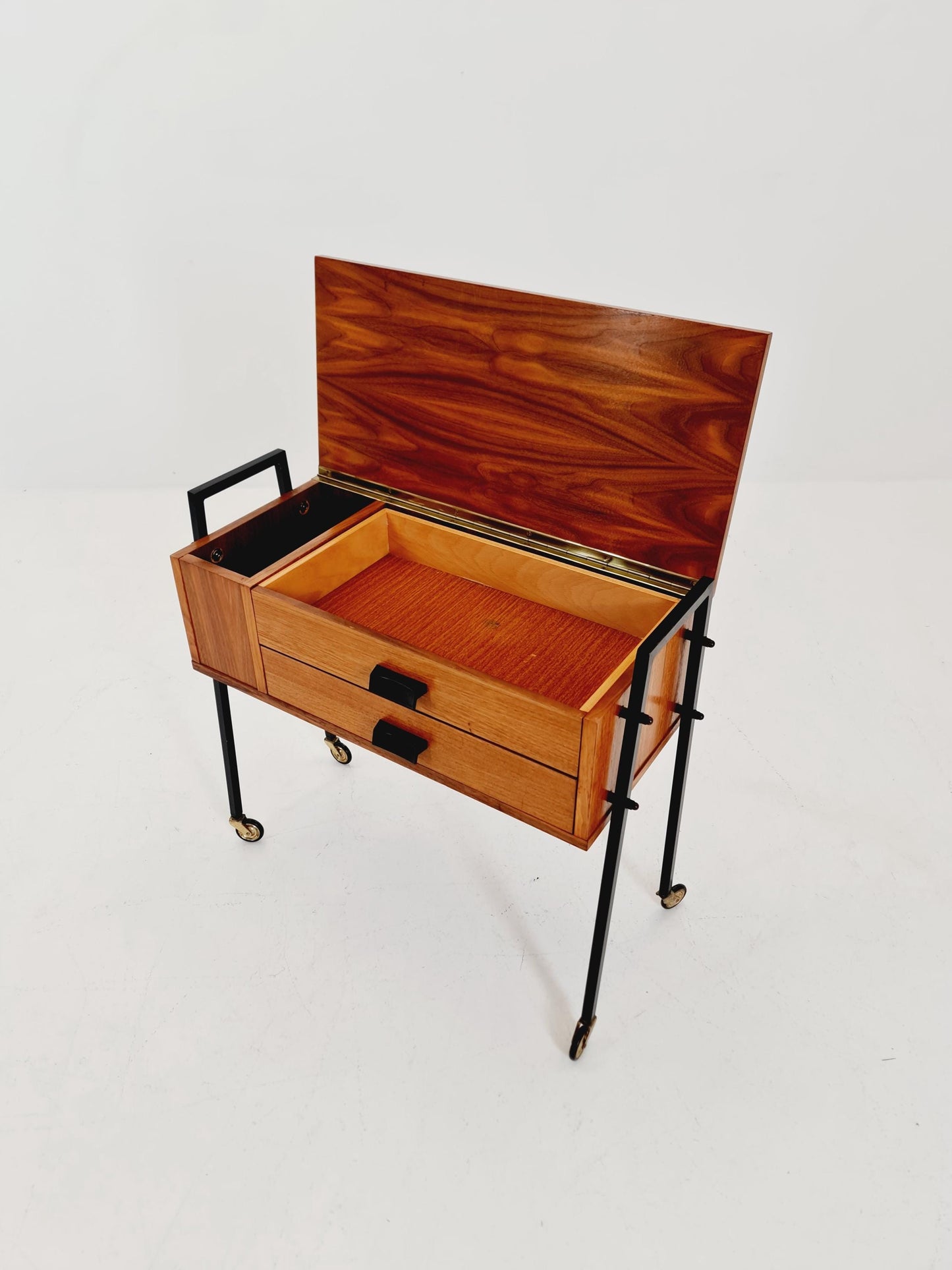 Vintage Walnut table/ side table cabinet, 1960s