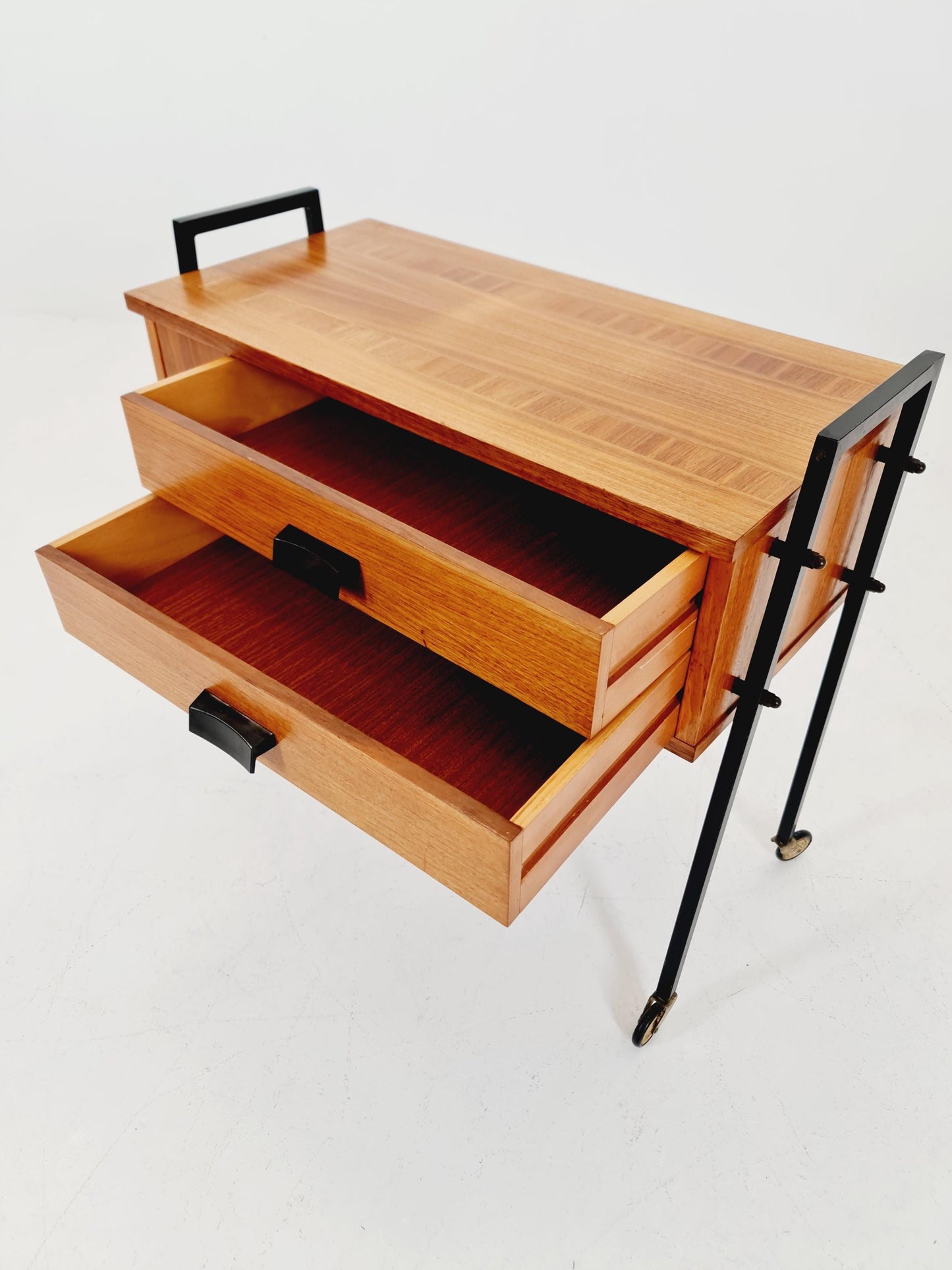 Vintage Walnut table/ side table cabinet, 1960s