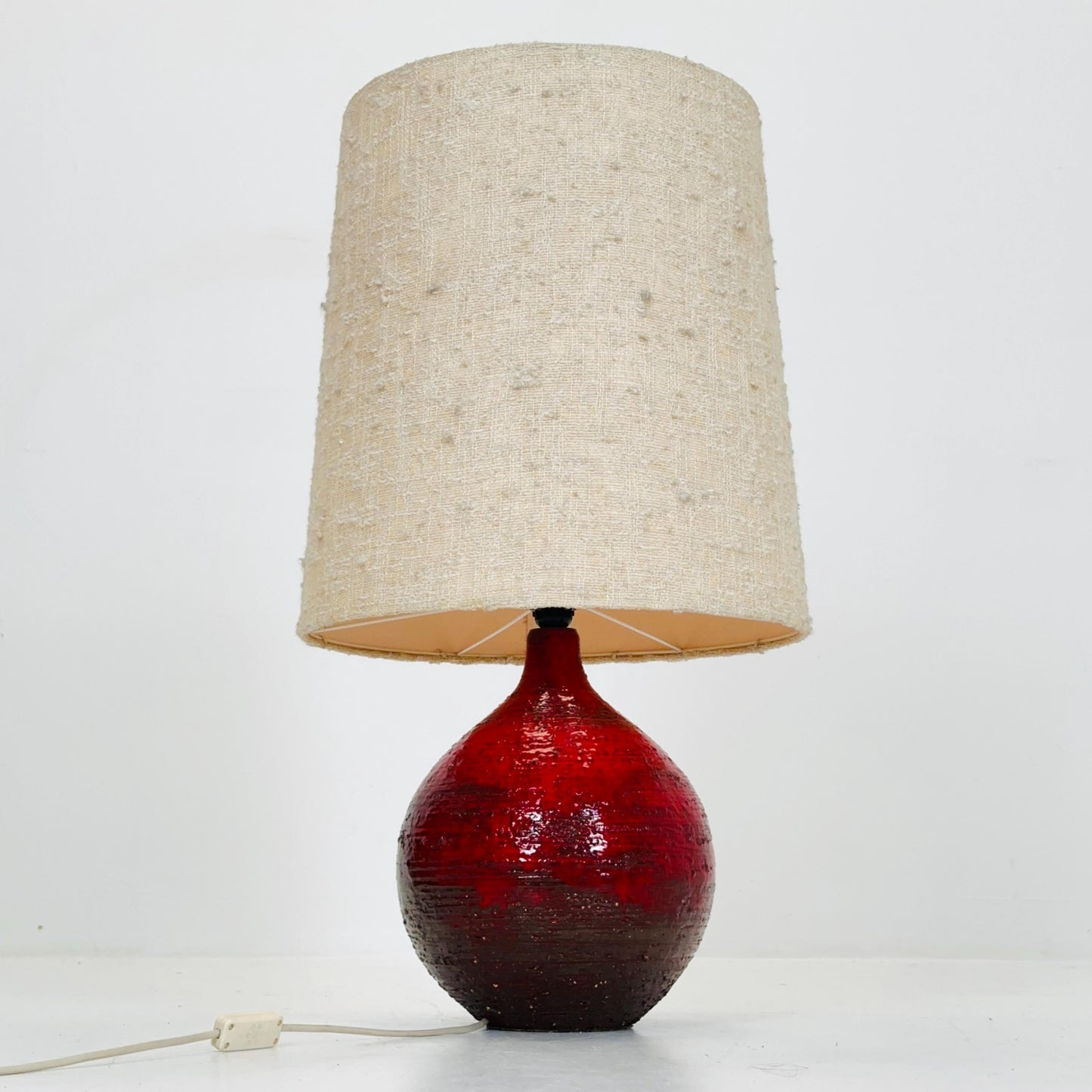 Mid century ceramic handmade floor lamp 1960s Germany