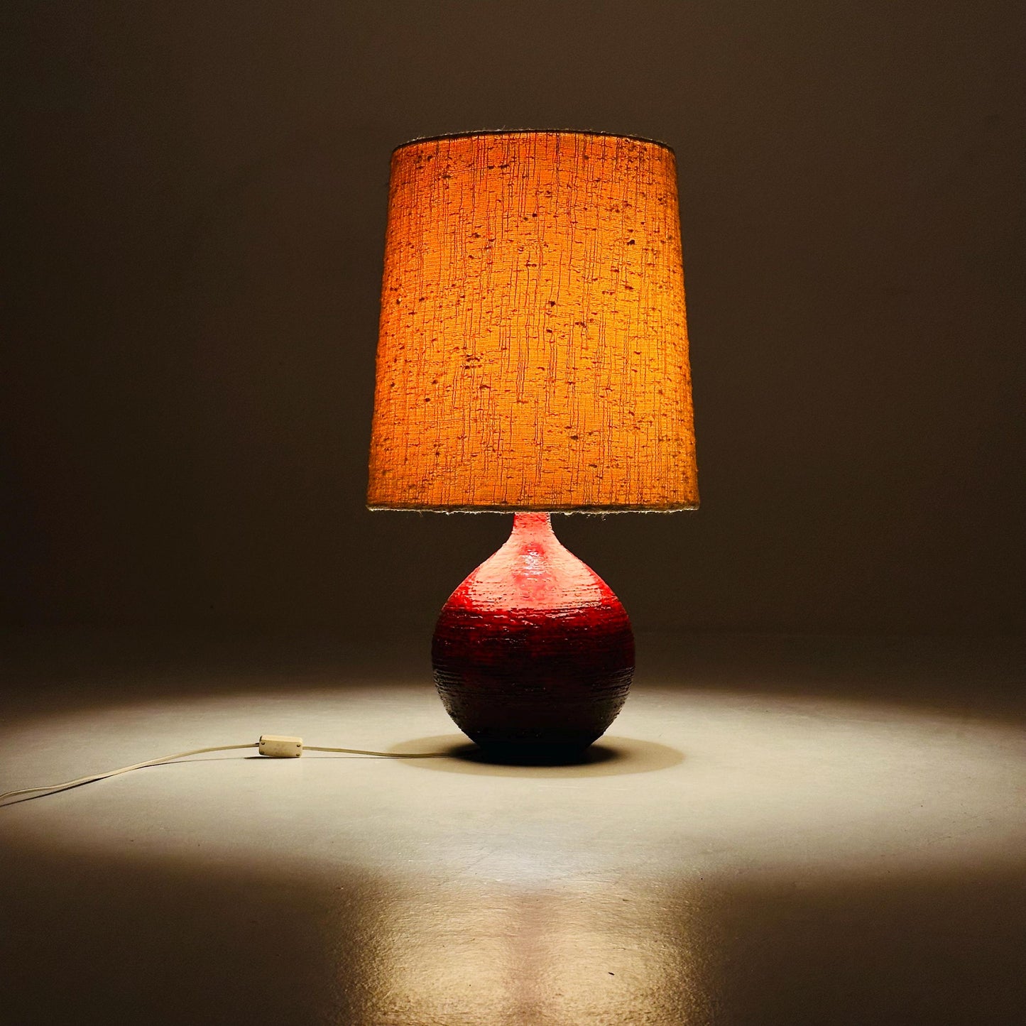 Mid century ceramic handmade floor lamp 1960s Germany