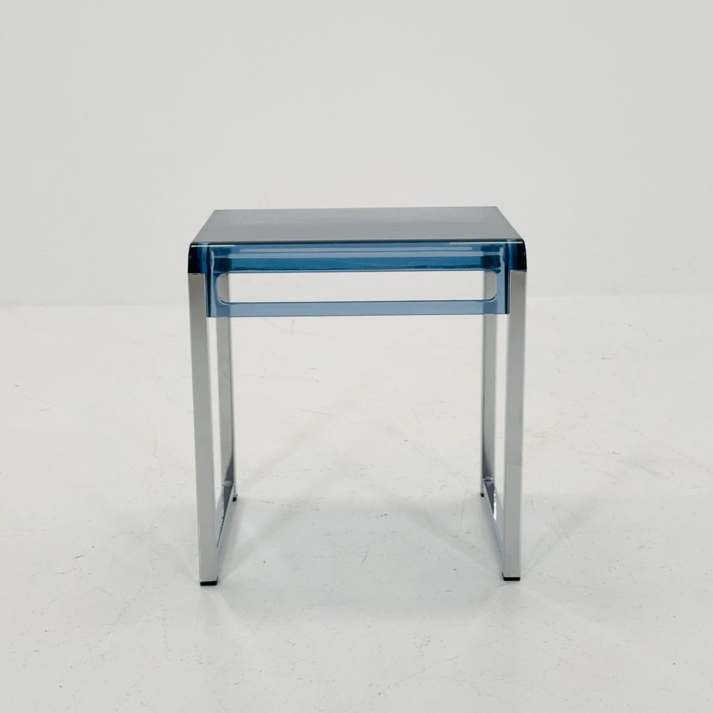 Blue Space Age side table by Marc Berthier for Prisunic, 1970s
