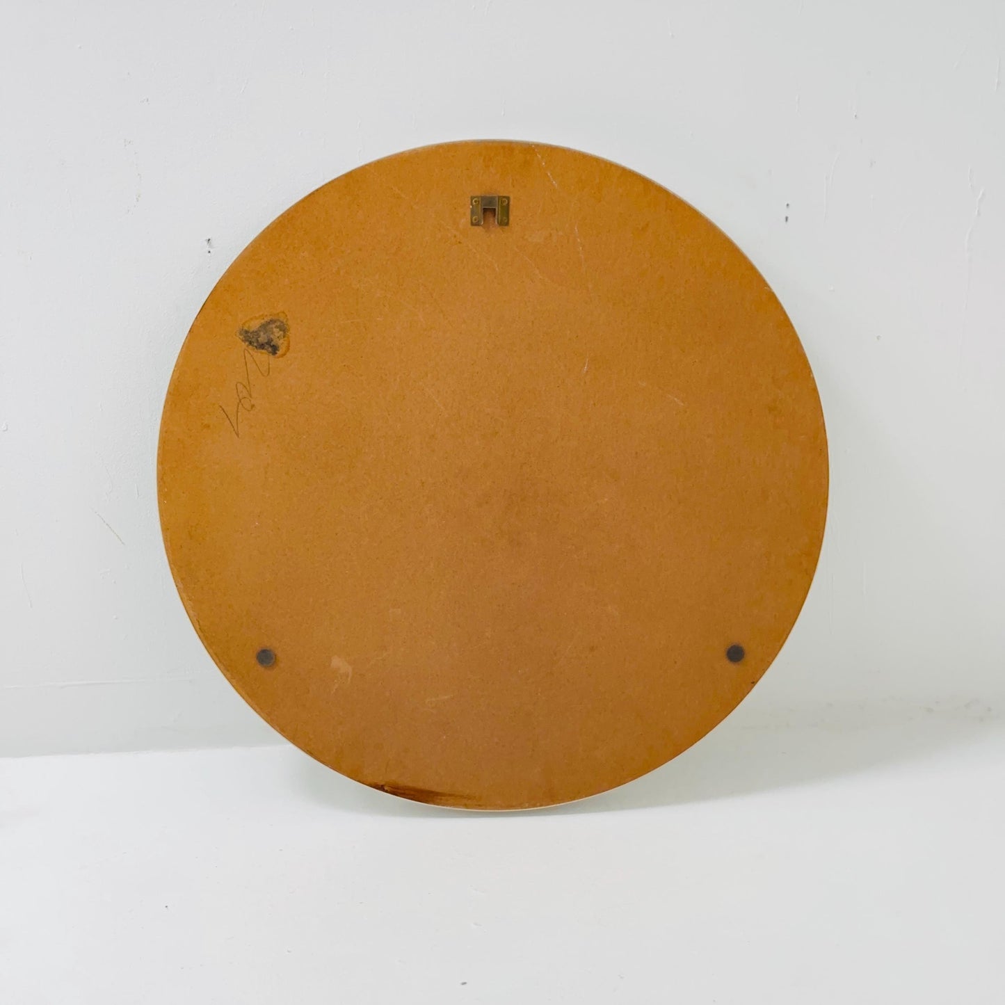 Space age/mid century large plastic frame round mirror 1970s