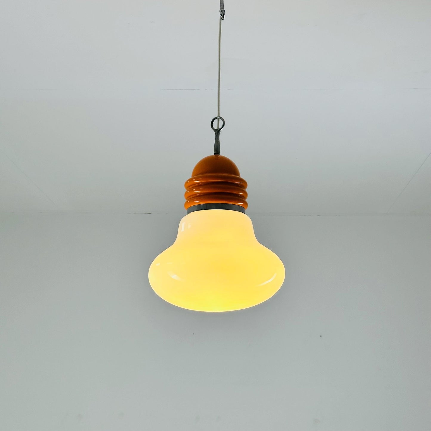 Mid century pop art Arianna Bulb Cwiling pendant Lamp by Piero Brombin for Artemide,Italy 1960s