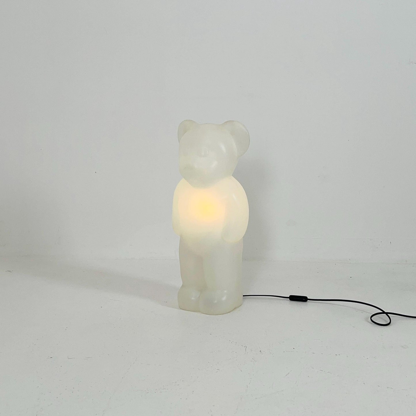 Spaceage rare white Lumibär by Flötotto, Haribo Bear vintage kids Night Lamp 1980S Germany