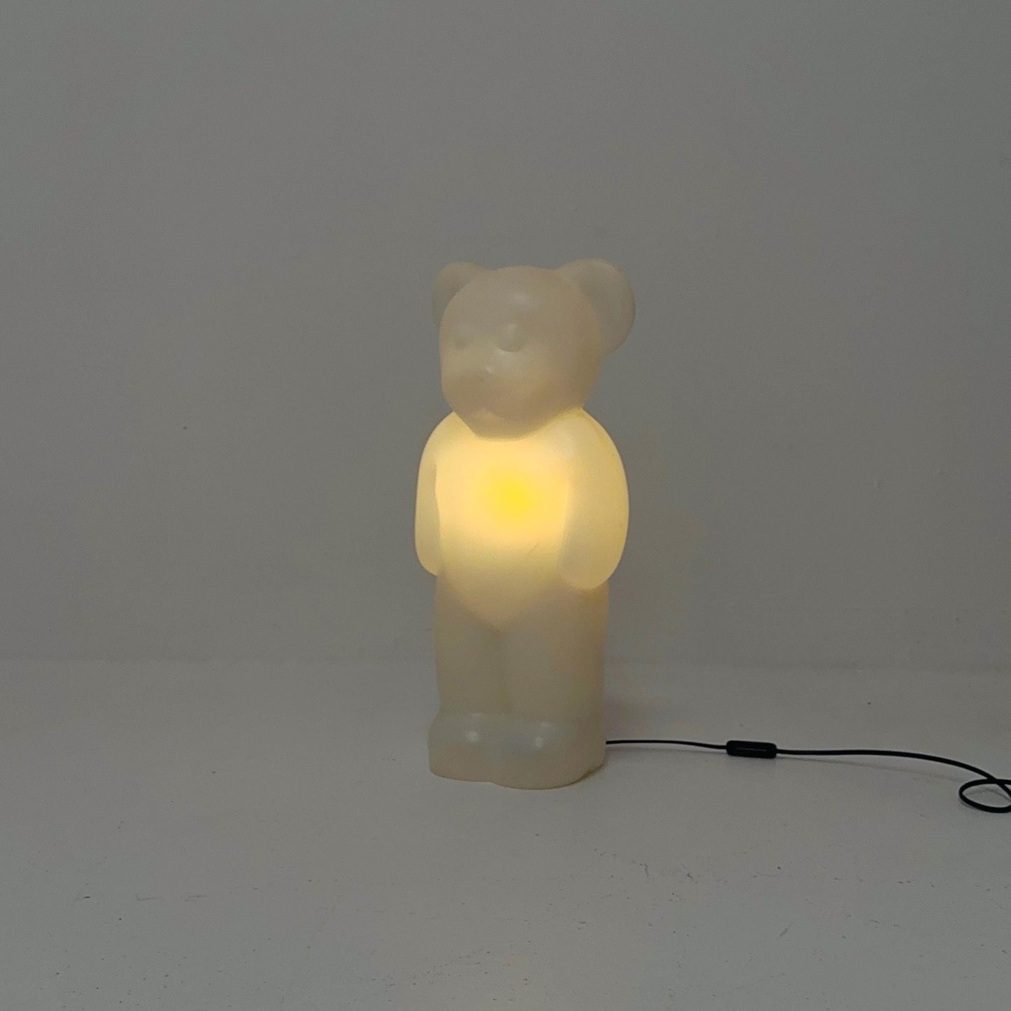 Spaceage rare white Lumibär by Flötotto, Haribo Bear vintage kids Night Lamp 1980S Germany