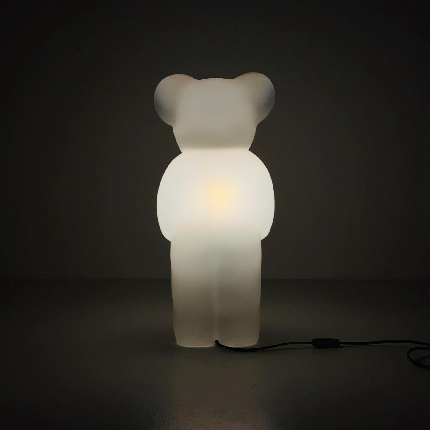 Spaceage rare white Lumibär by Flötotto, Haribo Bear vintage kids Night Lamp 1980S Germany