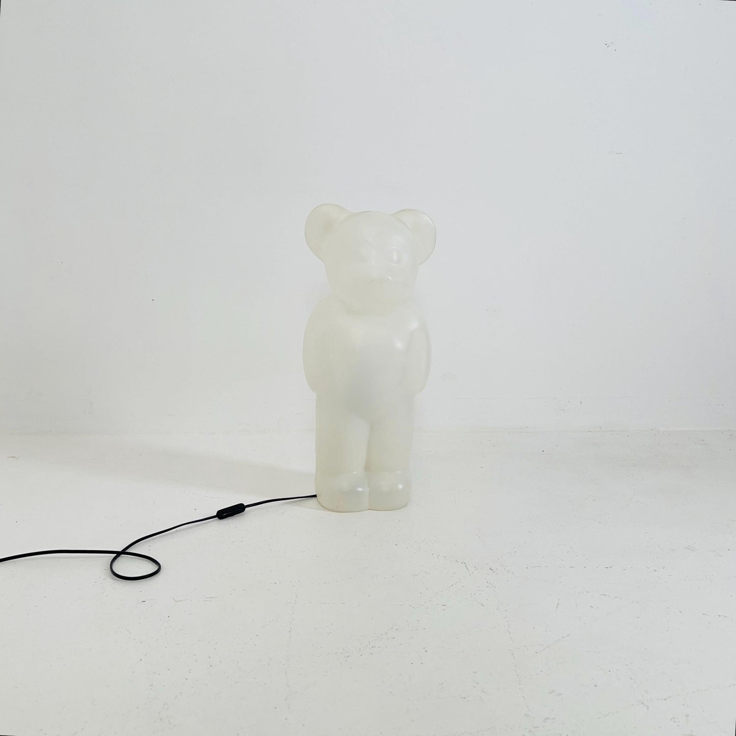 Spaceage rare white Lumibär by Flötotto, Haribo Bear vintage kids Night Lamp 1980S Germany