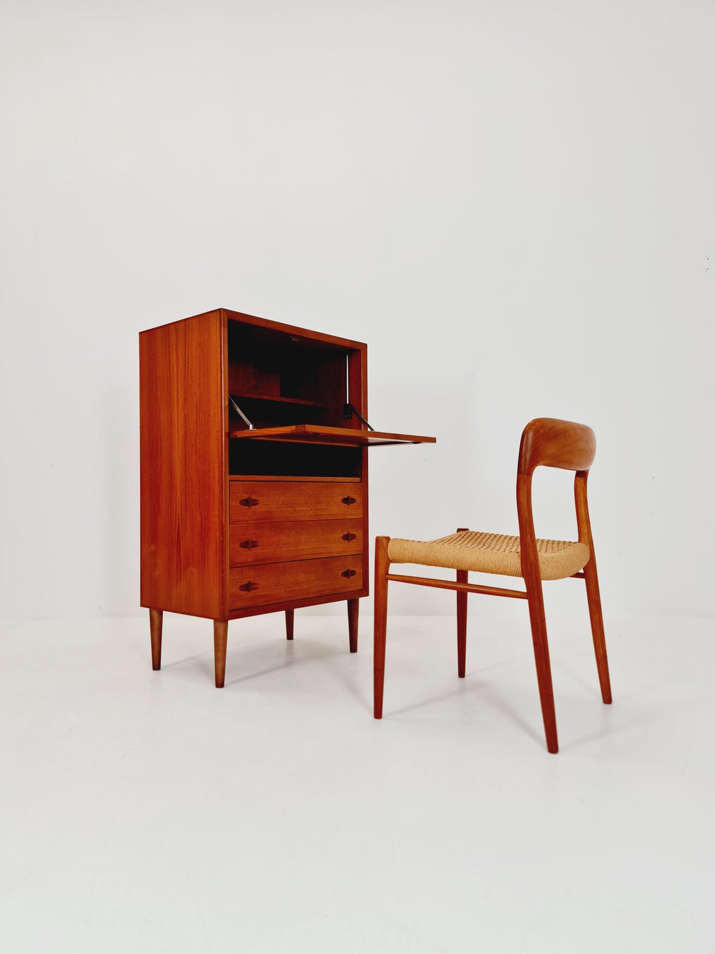 Midcentury Danish chest of drawers Teak , cabinet By Bramin Denmark , 1960s