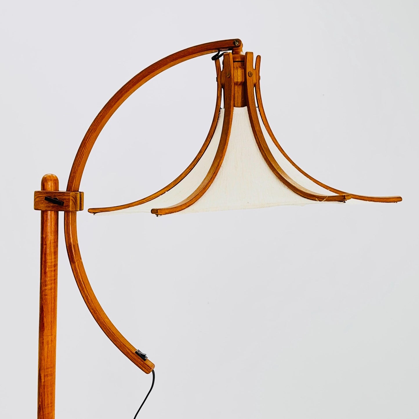 Mid century rare teak floor lamp by Domus Denmark 1970s