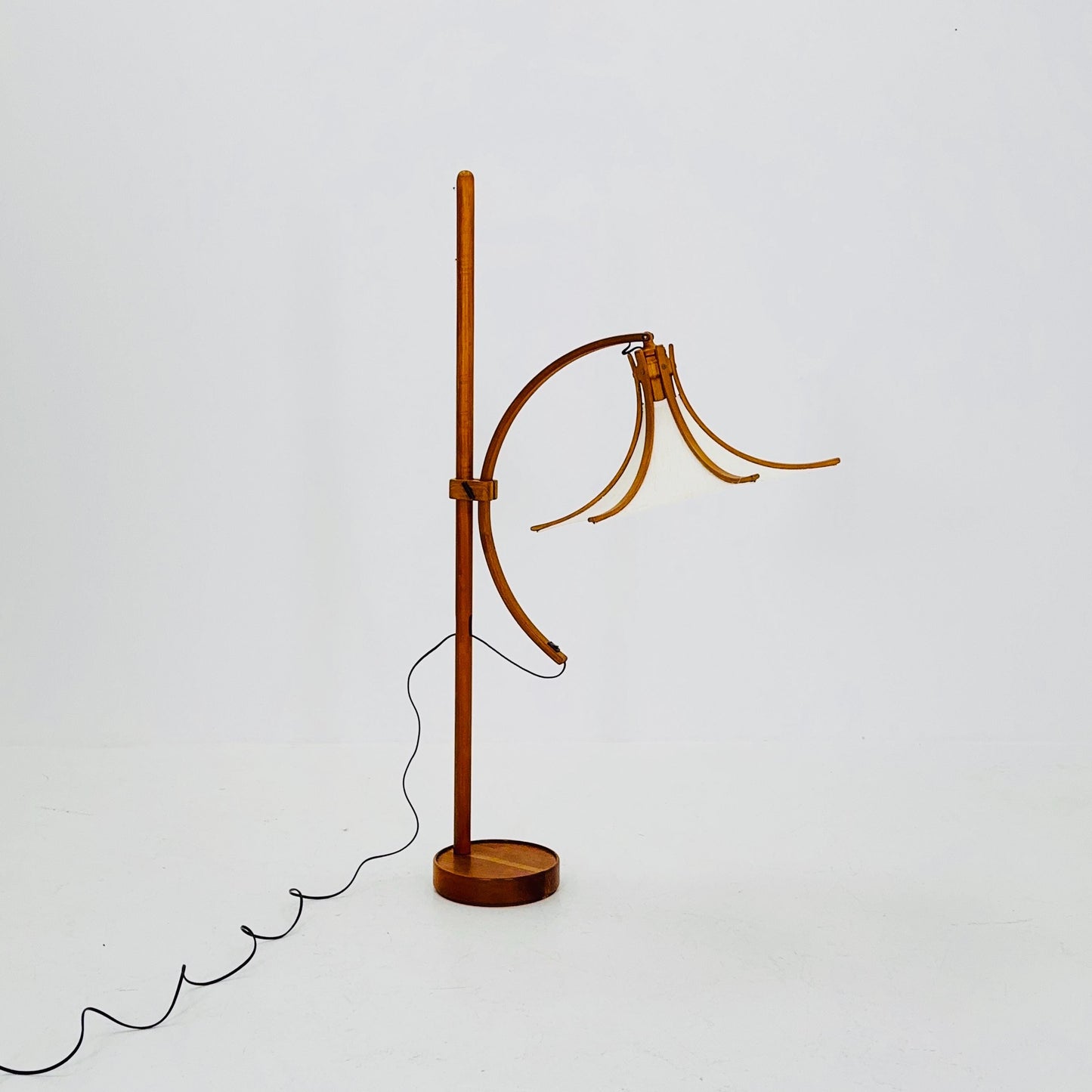Mid century rare teak floor lamp by Domus Denmark 1970s