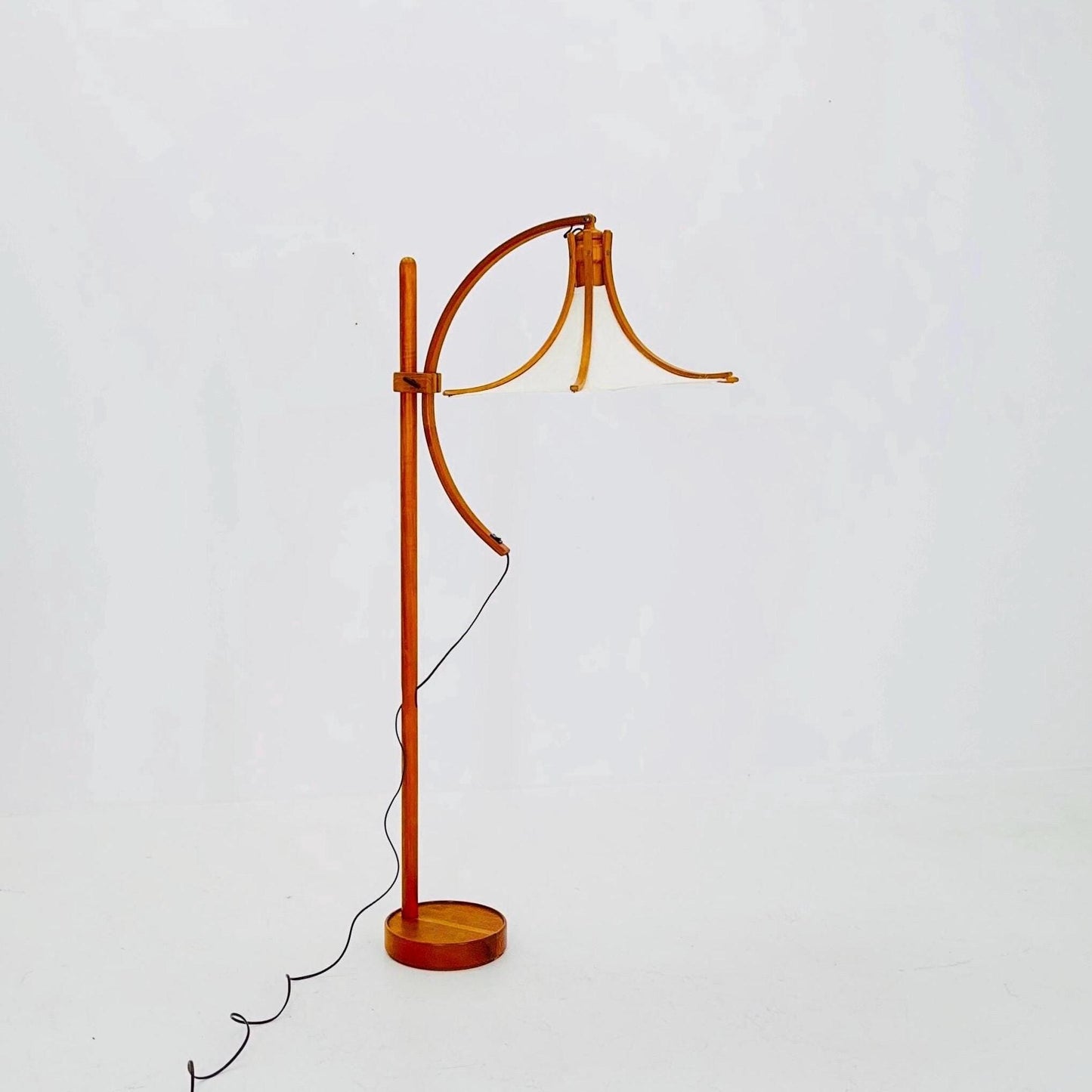 Mid century rare teak floor lamp by Domus Denmark 1970s