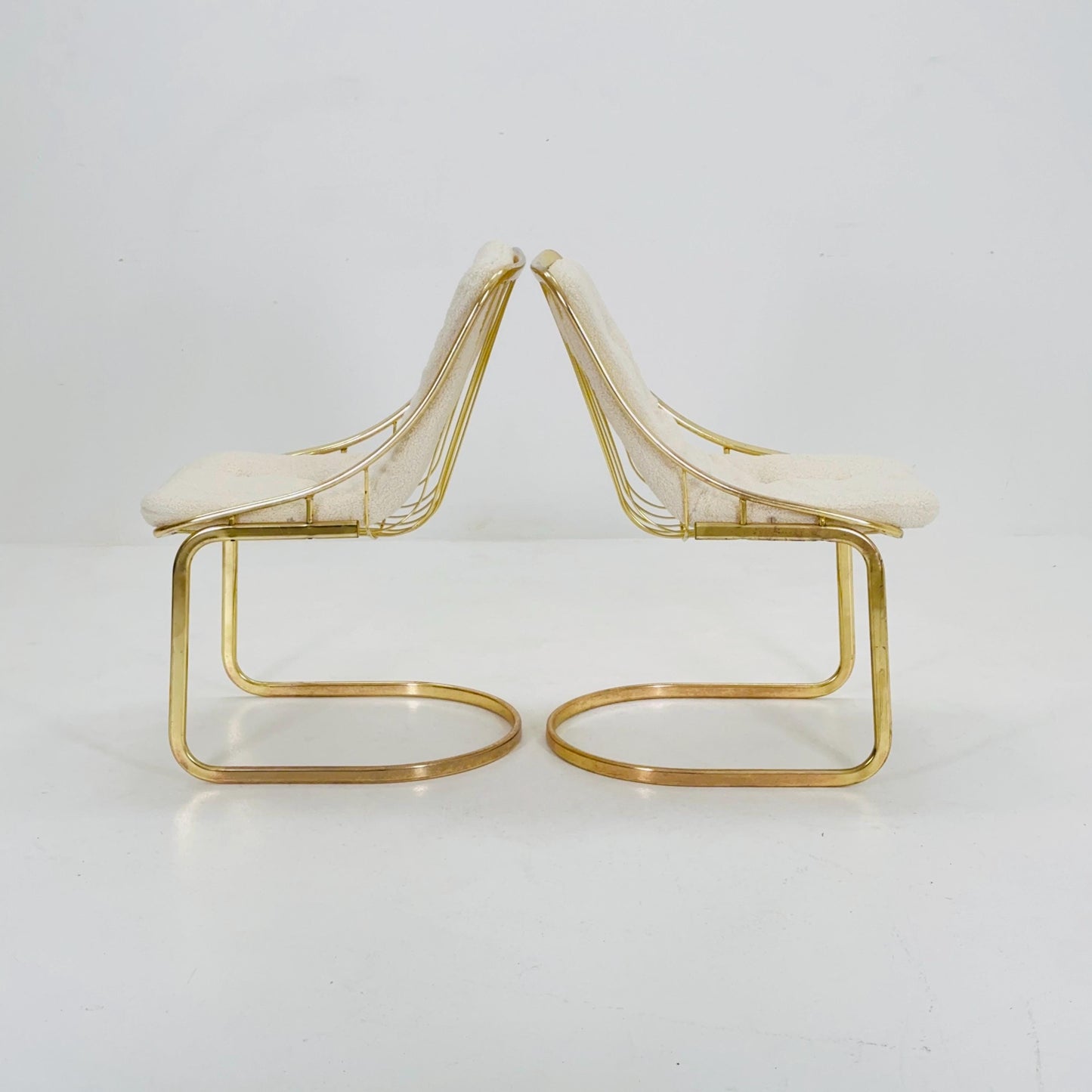 Set of 2 Mid century chrome Dining Chairs by Gastone Rinaldi, Italy, 1970s
