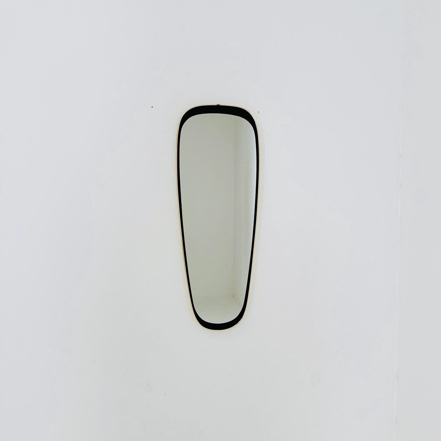 Large Kristall Mid Century asymmetric wall Mirror by lenzgold Nieren Spiegel - Kidney mirror 1960s rockabilly Germany