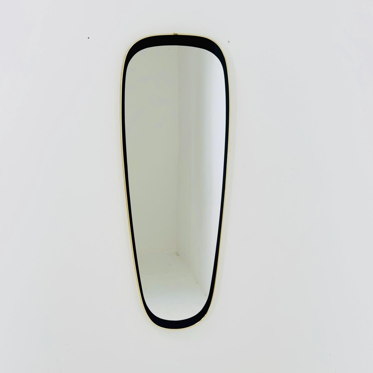 Large Kristall Mid Century asymmetric wall Mirror by lenzgold Nieren Spiegel - Kidney mirror 1960s rockabilly Germany