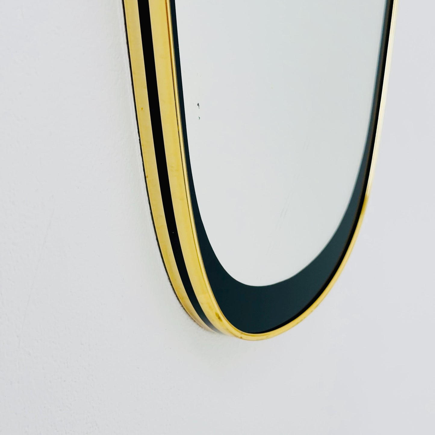 Large Kristall Mid Century asymmetric wall Mirror by lenzgold Nieren Spiegel - Kidney mirror 1960s rockabilly Germany