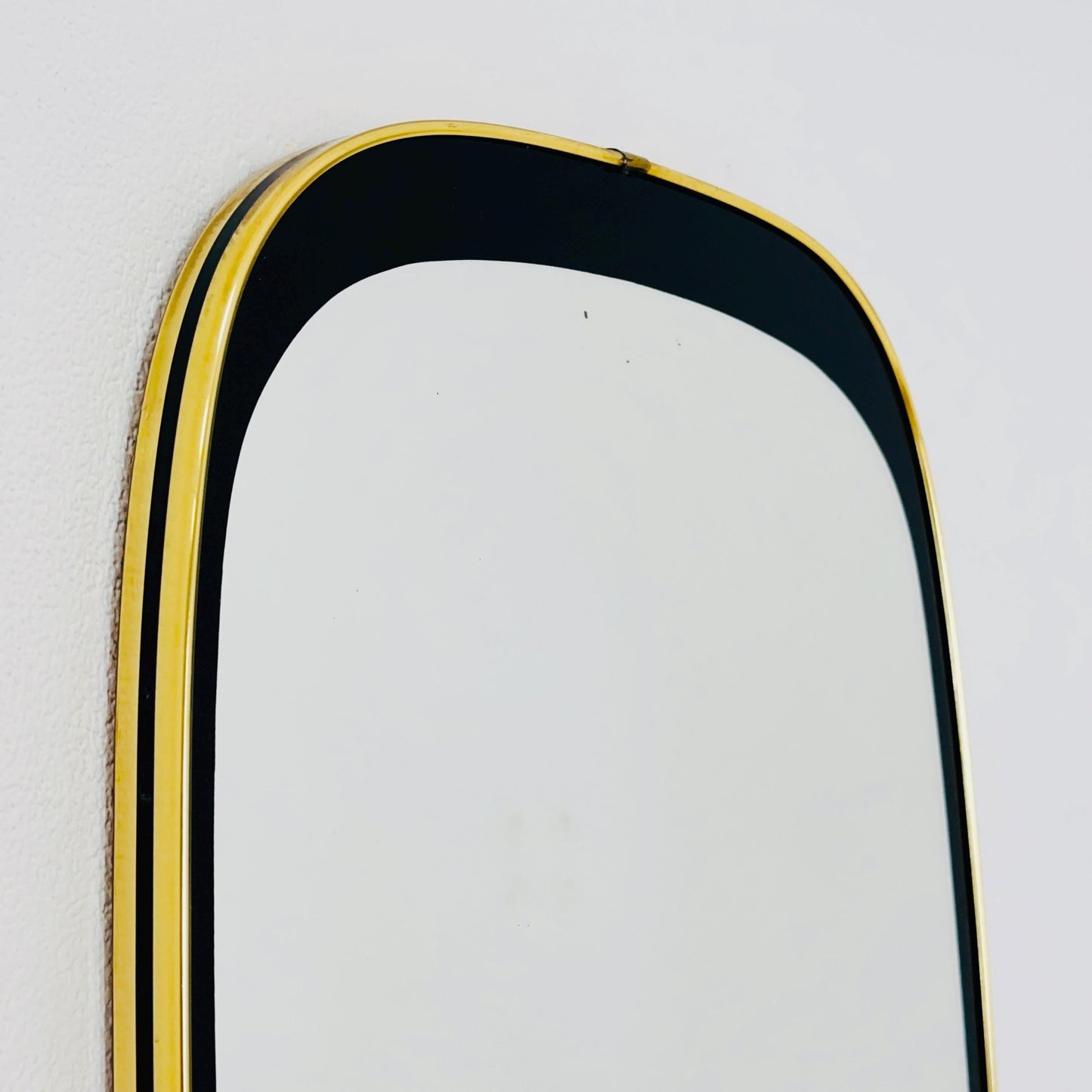 Large Kristall Mid Century asymmetric wall Mirror by lenzgold Nieren Spiegel - Kidney mirror 1960s rockabilly Germany