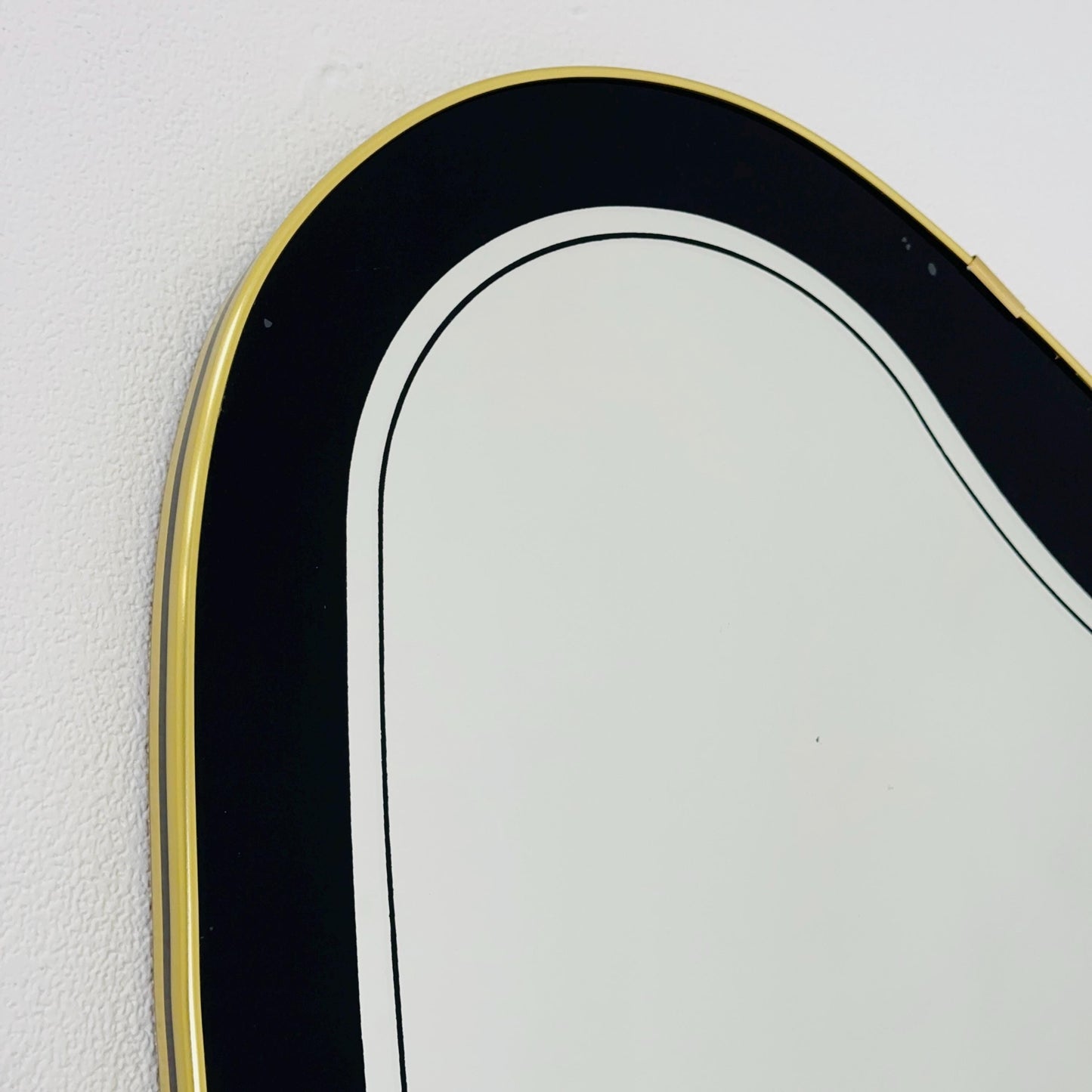 Kristall Mid Century asymmetric wall Mirror by lenzgold Nieren Spiegel - Kidney mirror 1960s rockabilly Germany
