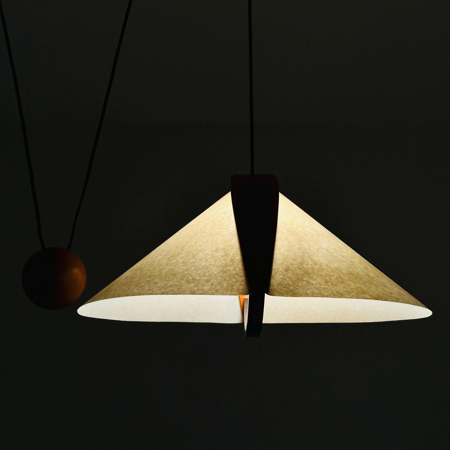 mid century Danish adjustable pendant lamp by DOMUS , 1970S Denmark