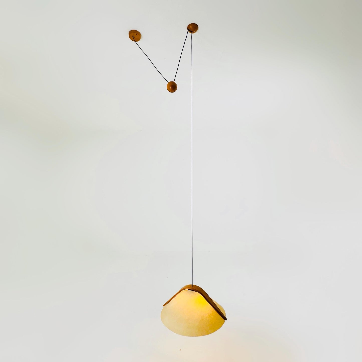 mid century Danish adjustable pendant lamp by DOMUS , 1970S Denmark