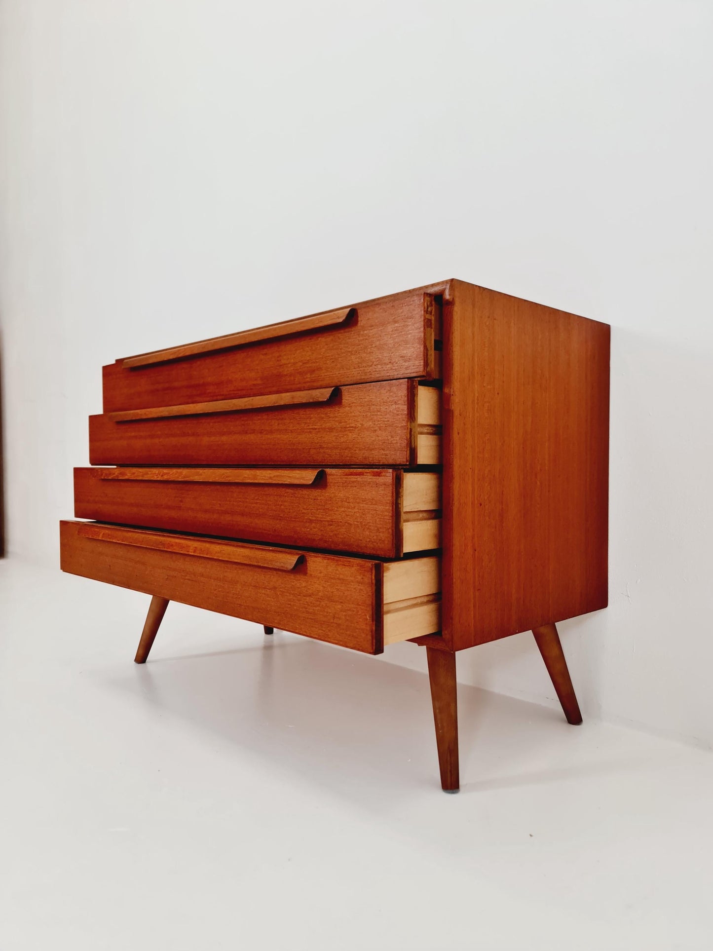 Mid century Modern German teak chest of drawers by WK möbel, 1960s