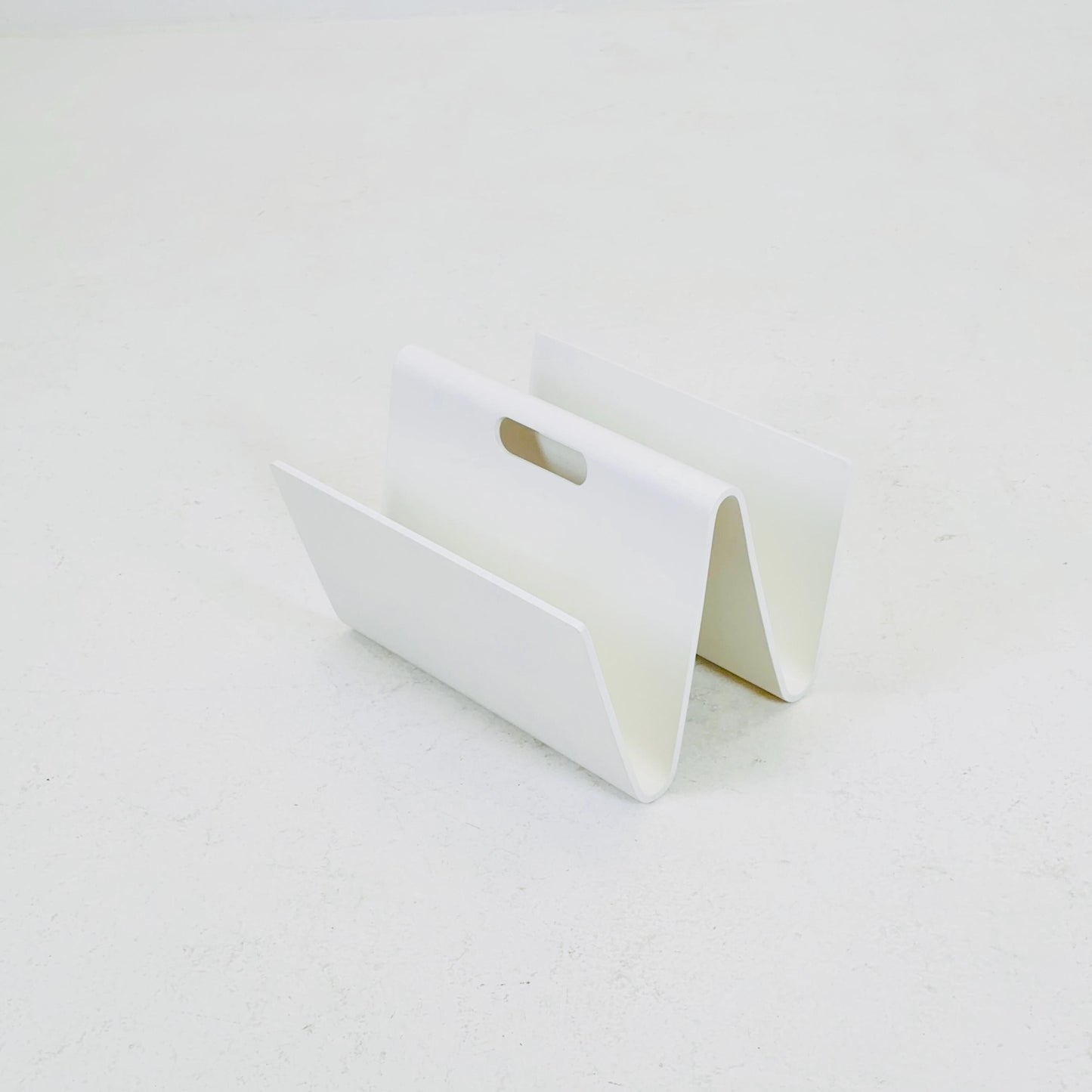 Mid century Space Age wooden Vintage Magazine Rack, Germany 1970s