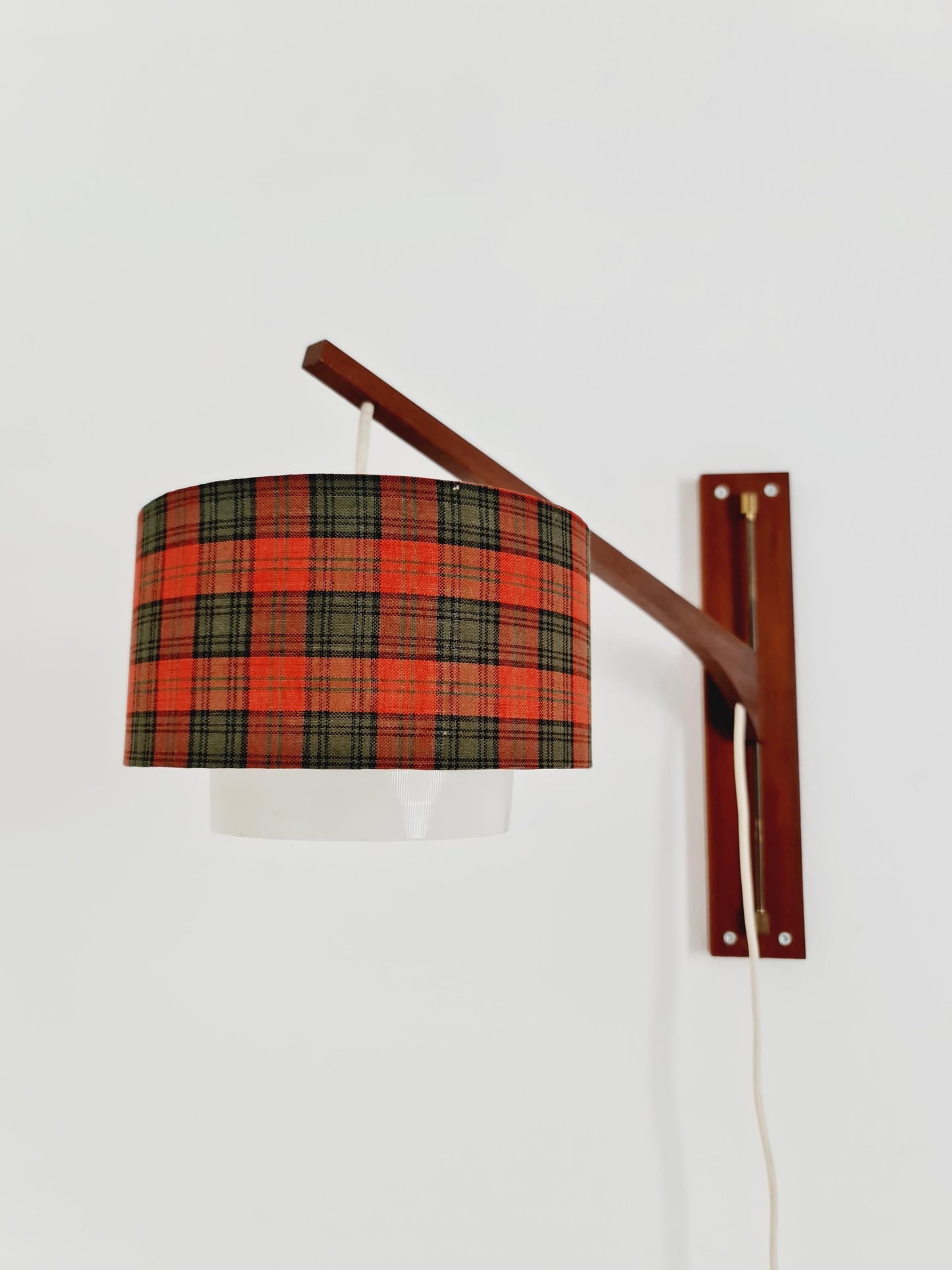 Danish Teak wall Lamp with nice Shade 1960s