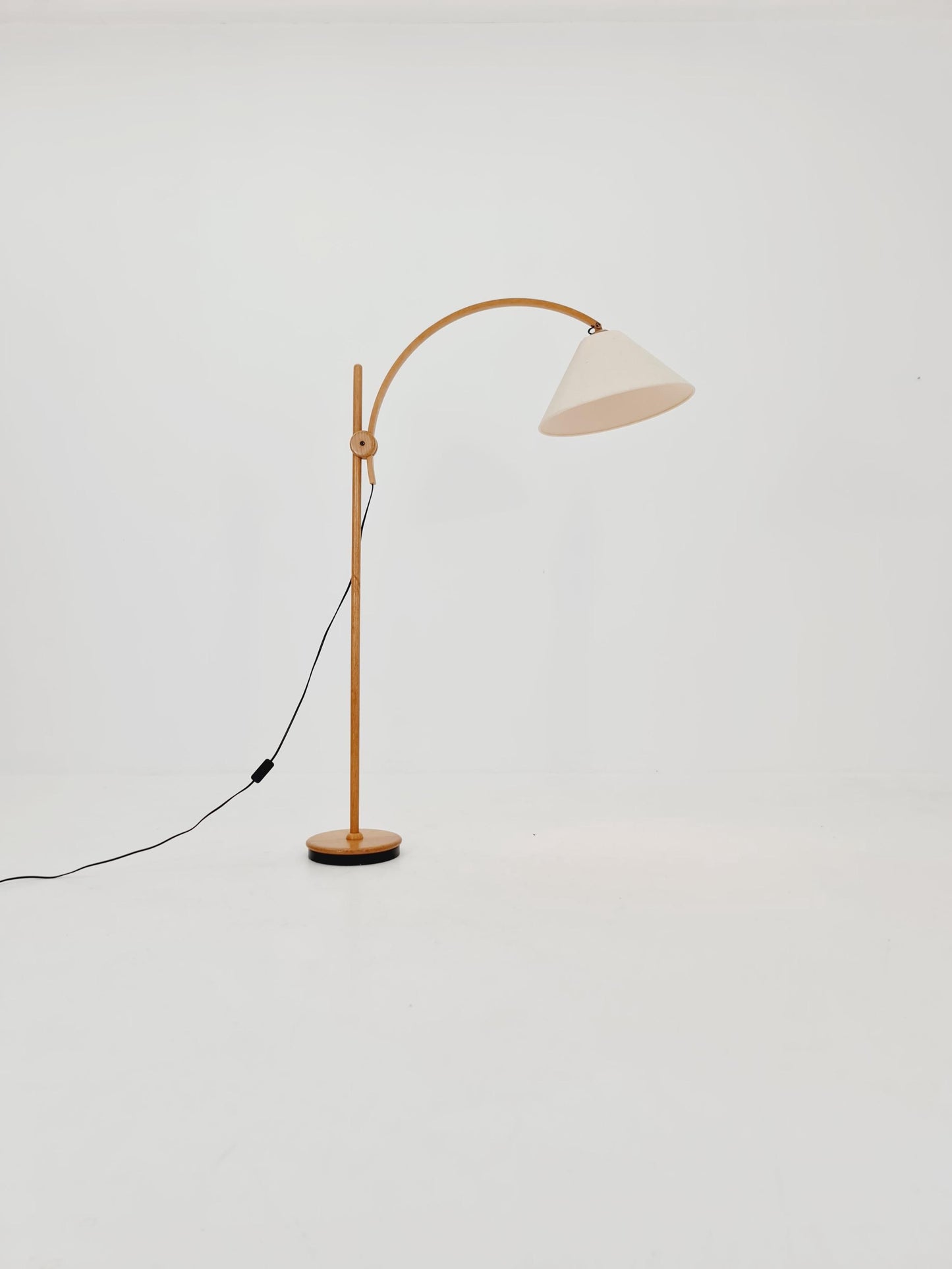 Vintage Danish Oak floor lamp by DOMUS 1970s