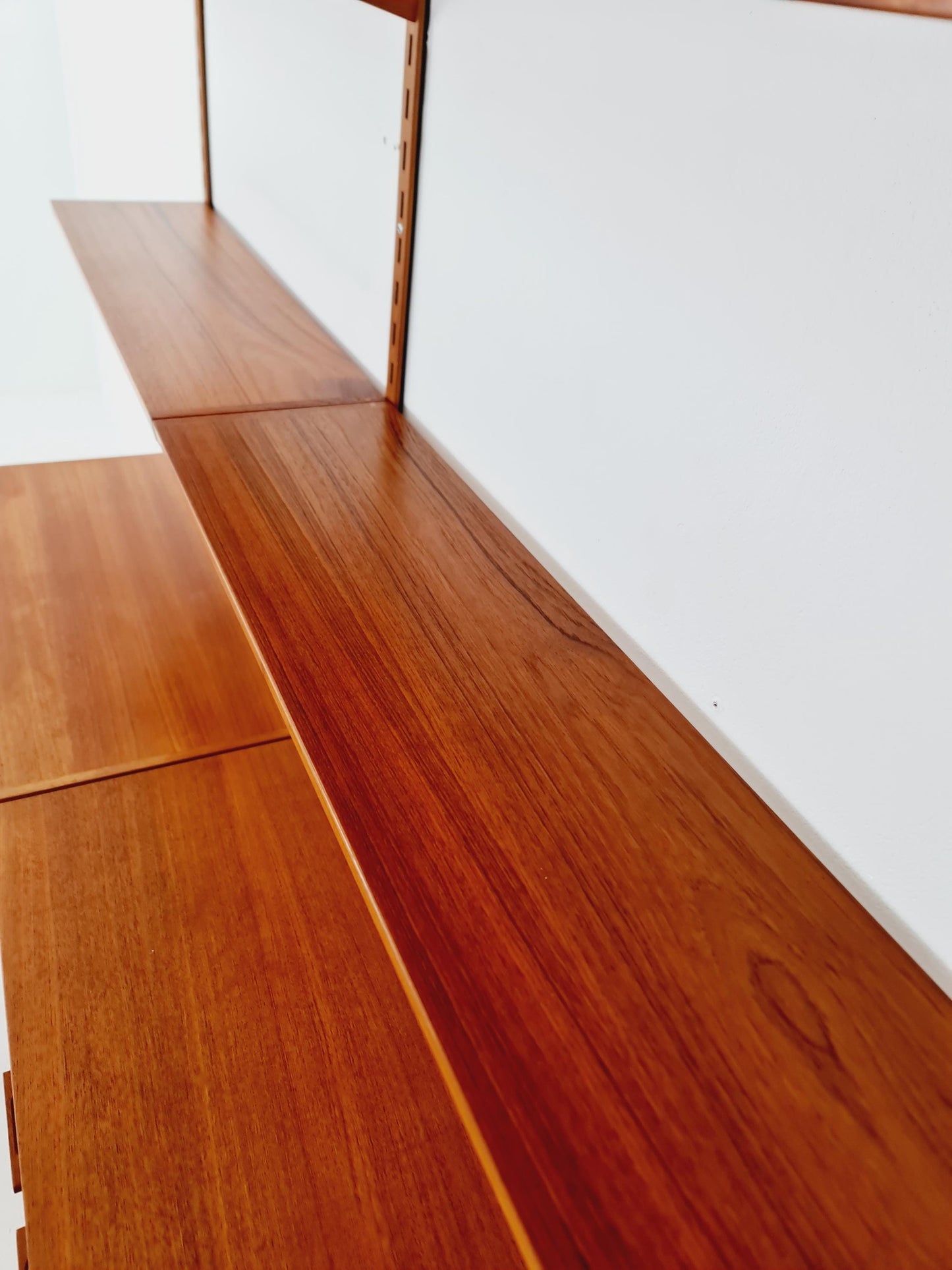 Danish modern modular Teak shelving system by Kai kristansen for FH Möbel , Denmark, 1960s