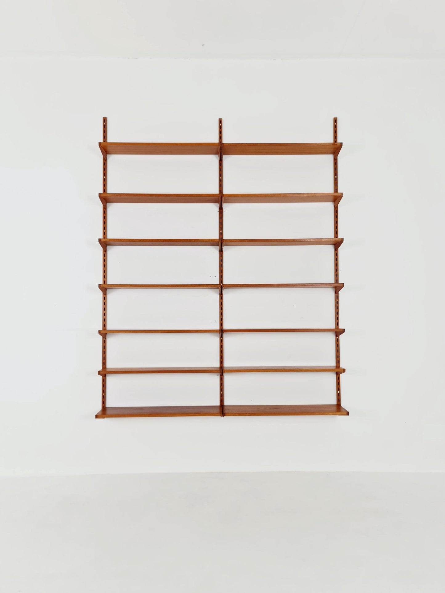 Danish modern modular Teak shelving system by Kai kristansen for FH Möbel , Denmark, 1960s