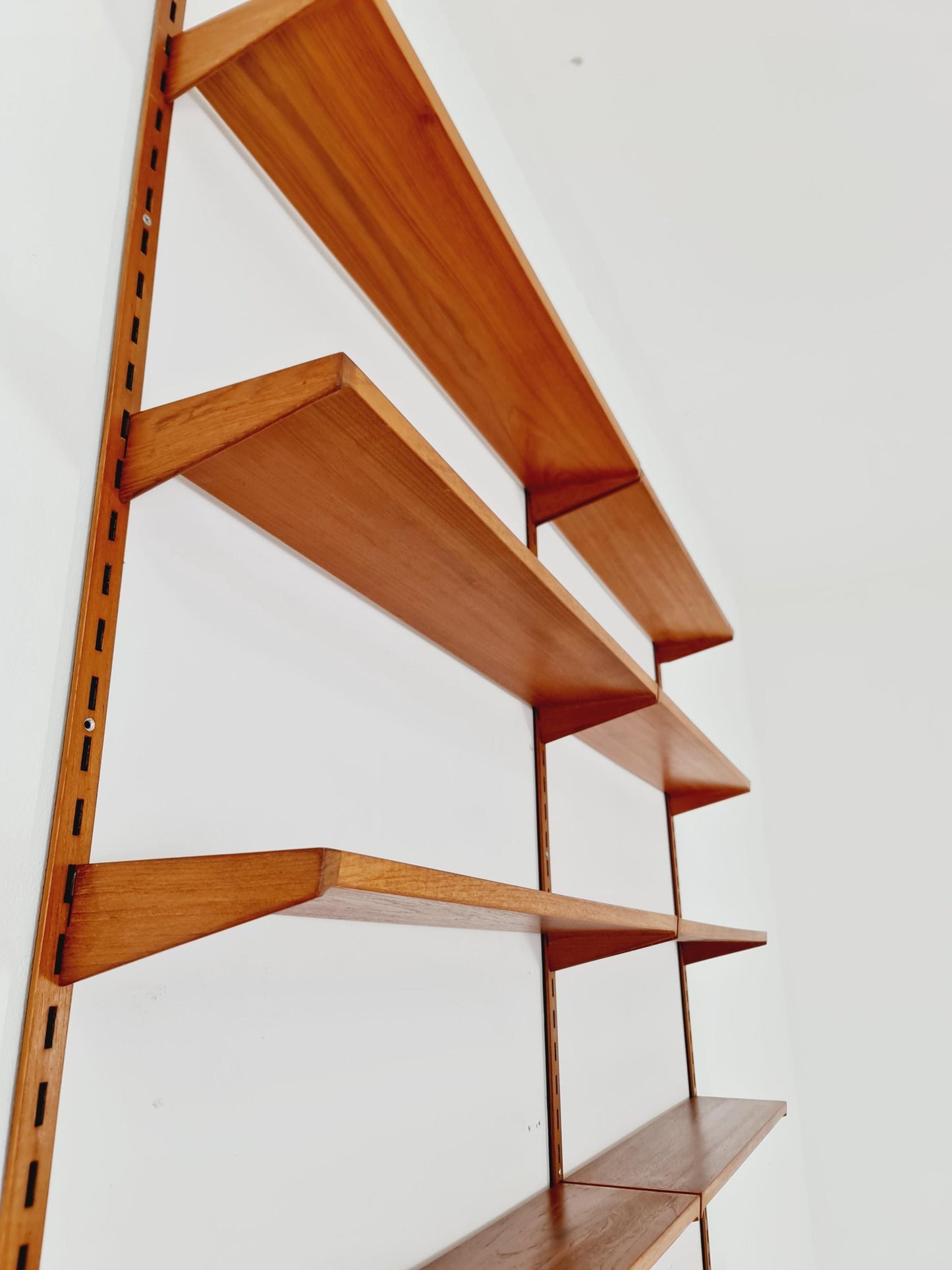 Danish modern modular Teak shelving system by Kai kristansen for FH Möbel , Denmark, 1960s