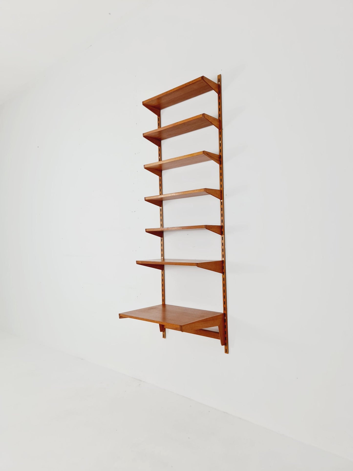 Danish modern modular Teak shelving system by Kai kristansen for FH Möbel , Denmark, 1960s