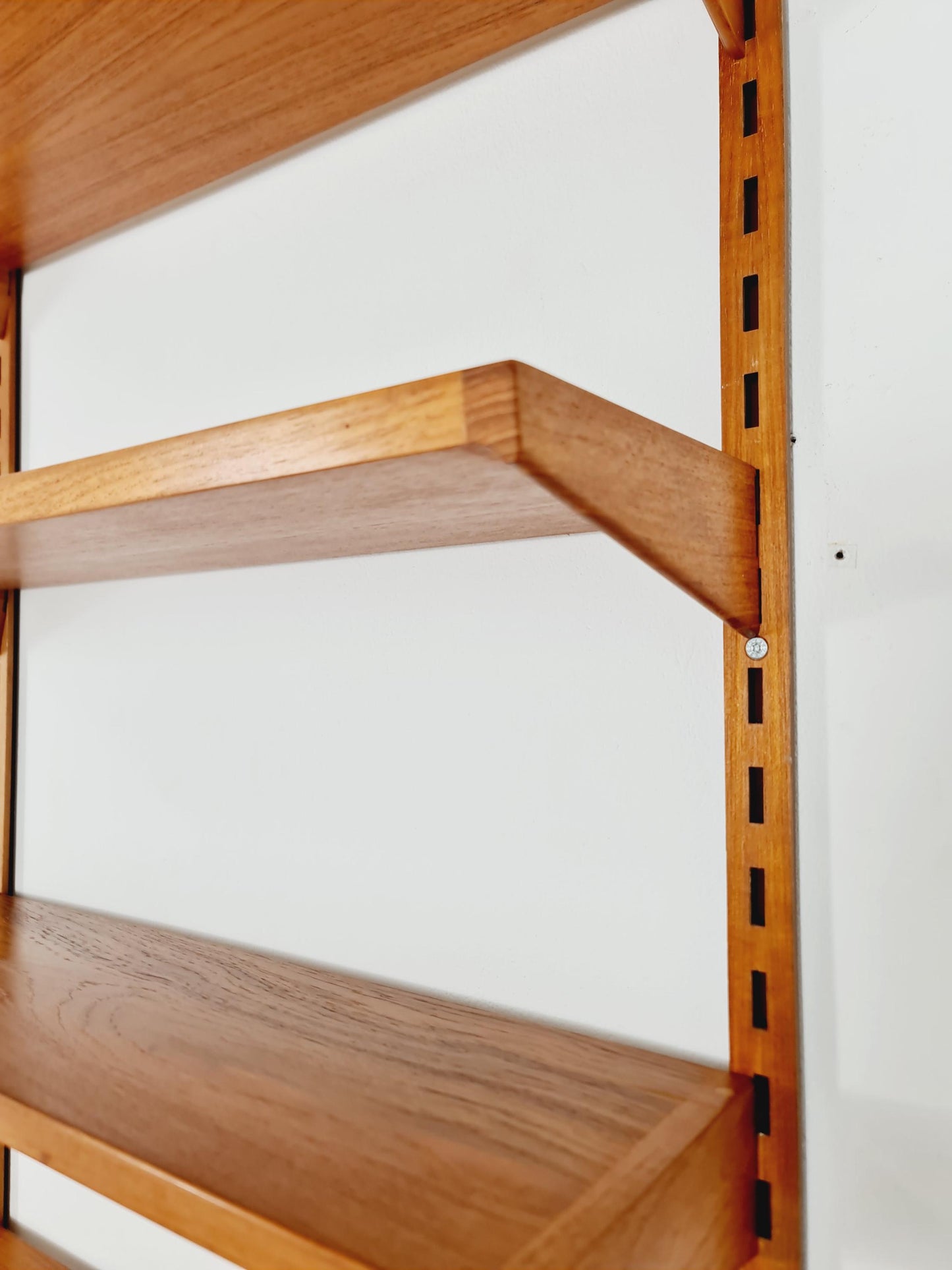 Danish modern modular Teak shelving system by Kai kristansen for FH Möbel , Denmark, 1960s