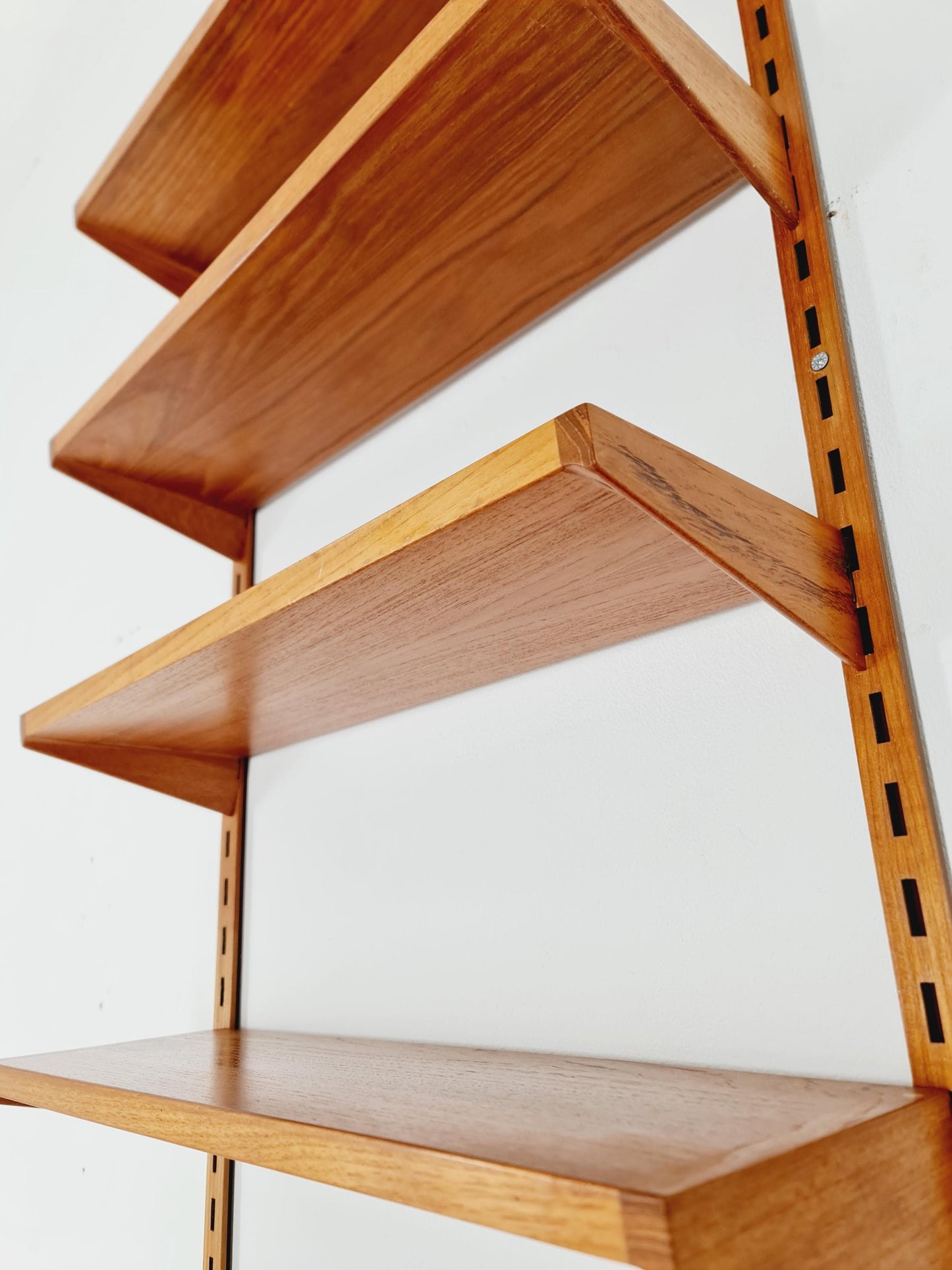 Danish modern modular Teak shelving system by Kai kristansen for FH Möbel , Denmark, 1960s