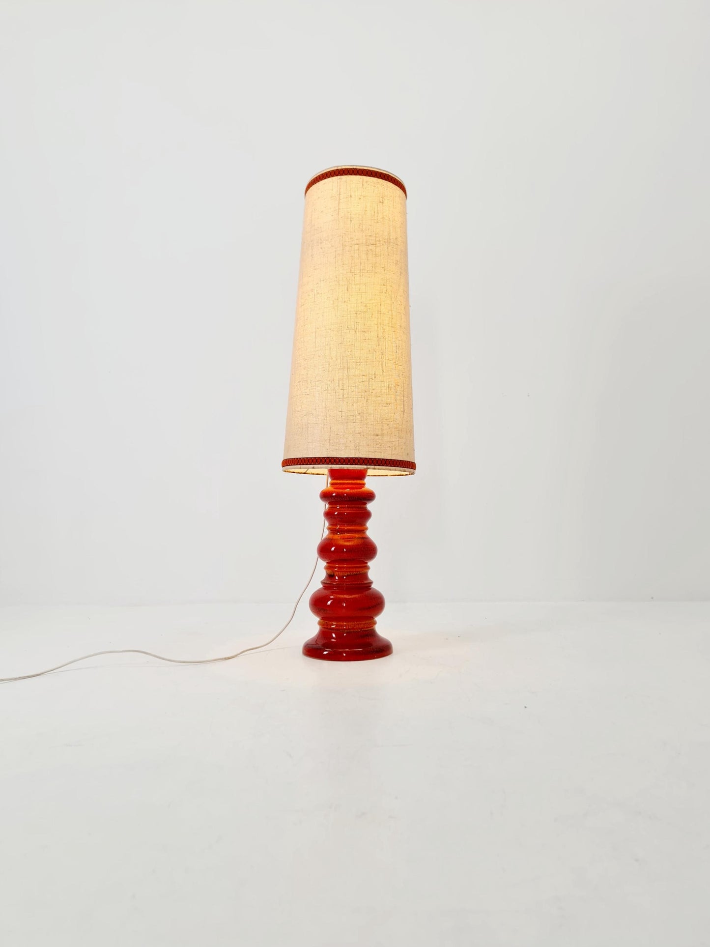 Mid century ceramic handmade floor lamp 1960s Germany