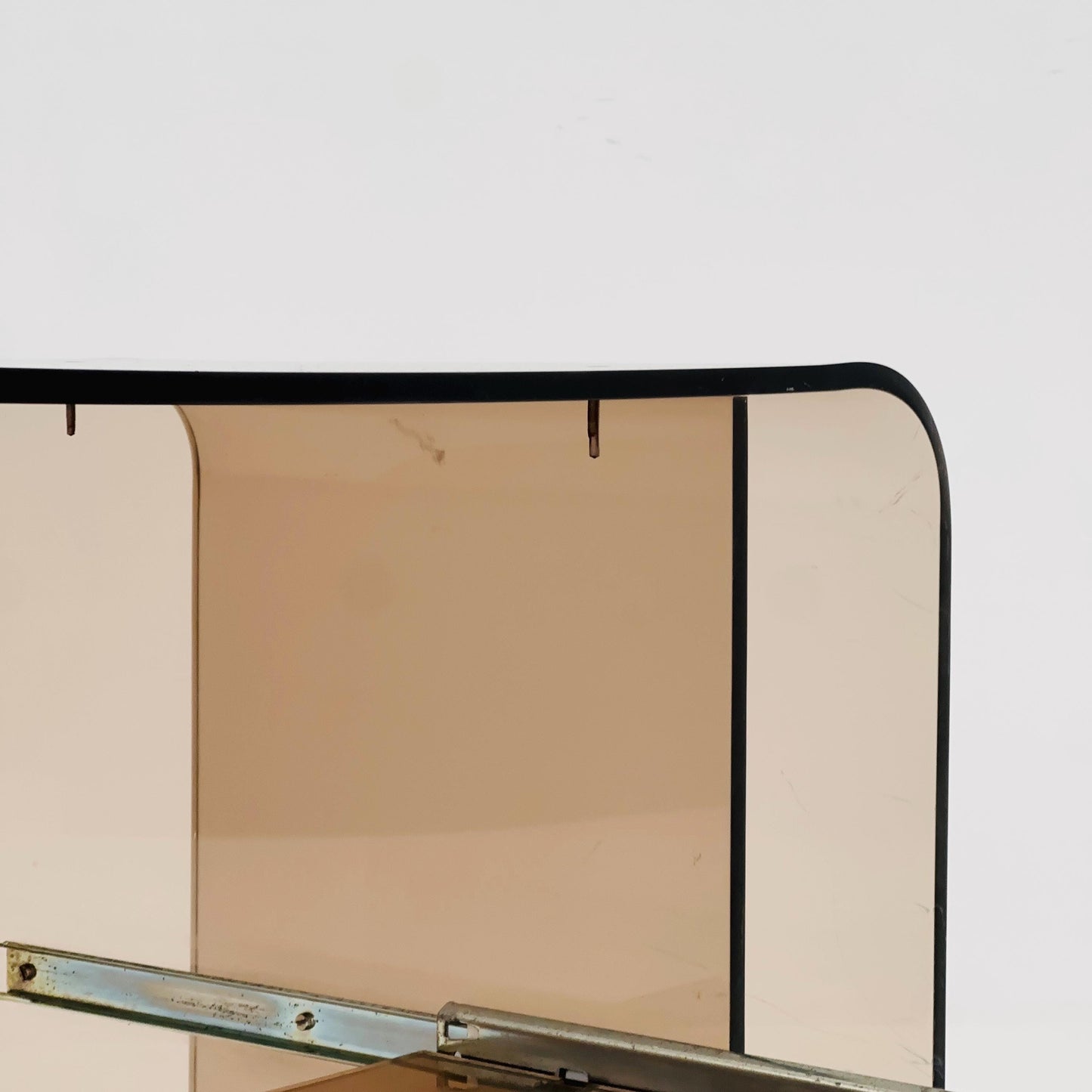 Space age Smoked Brown Plexiglass Trolley by Michel Dumas for Roche Bobois 1970s