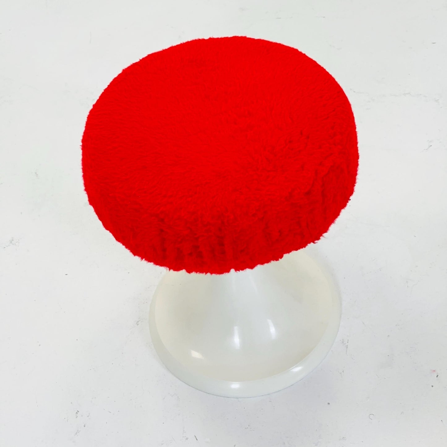 Space age white and red Emsa Tulip stool Germany 1970s