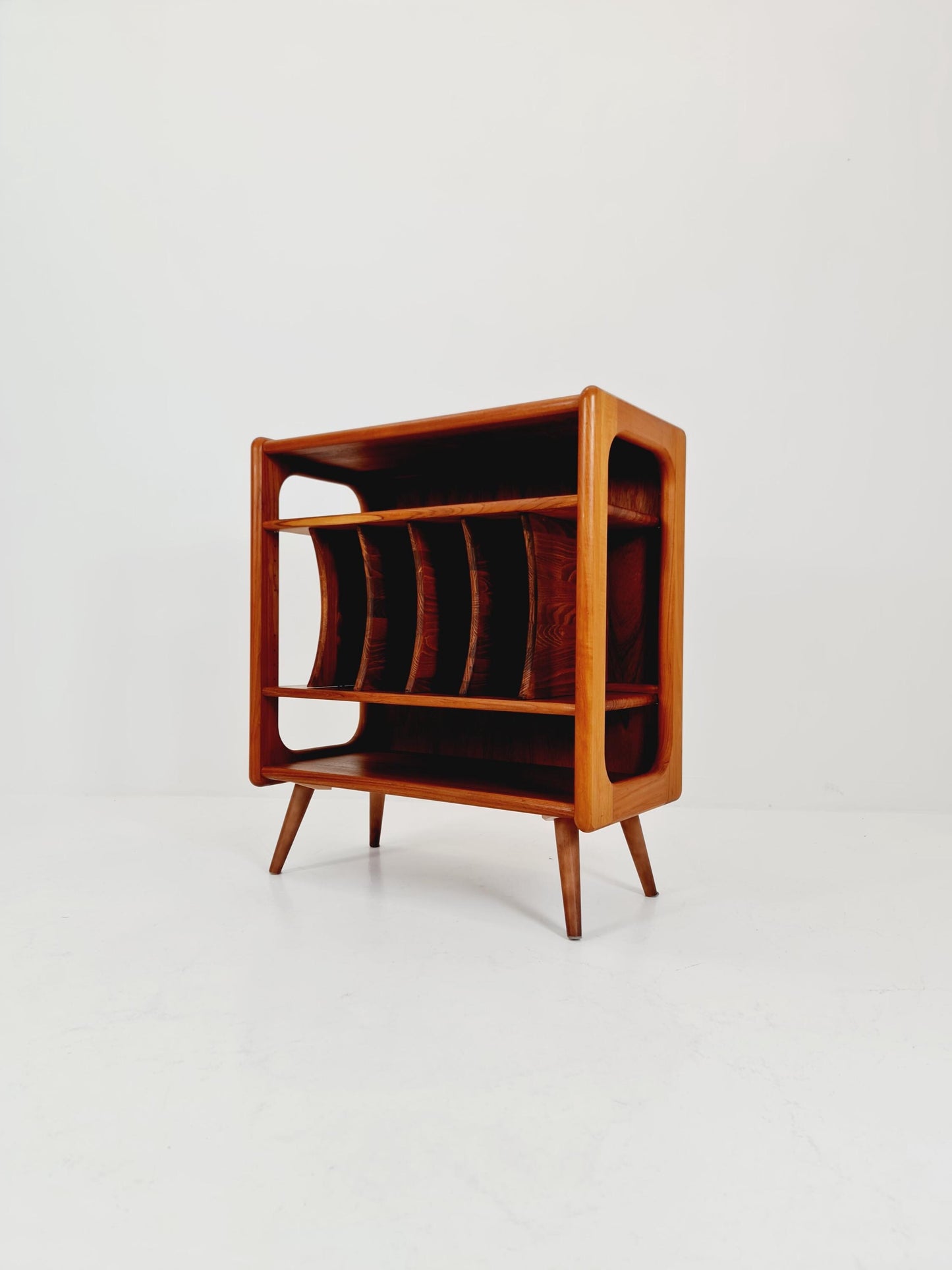 Vintage Danish teak record cabinet sideboard By Salin Möbler , 1960s