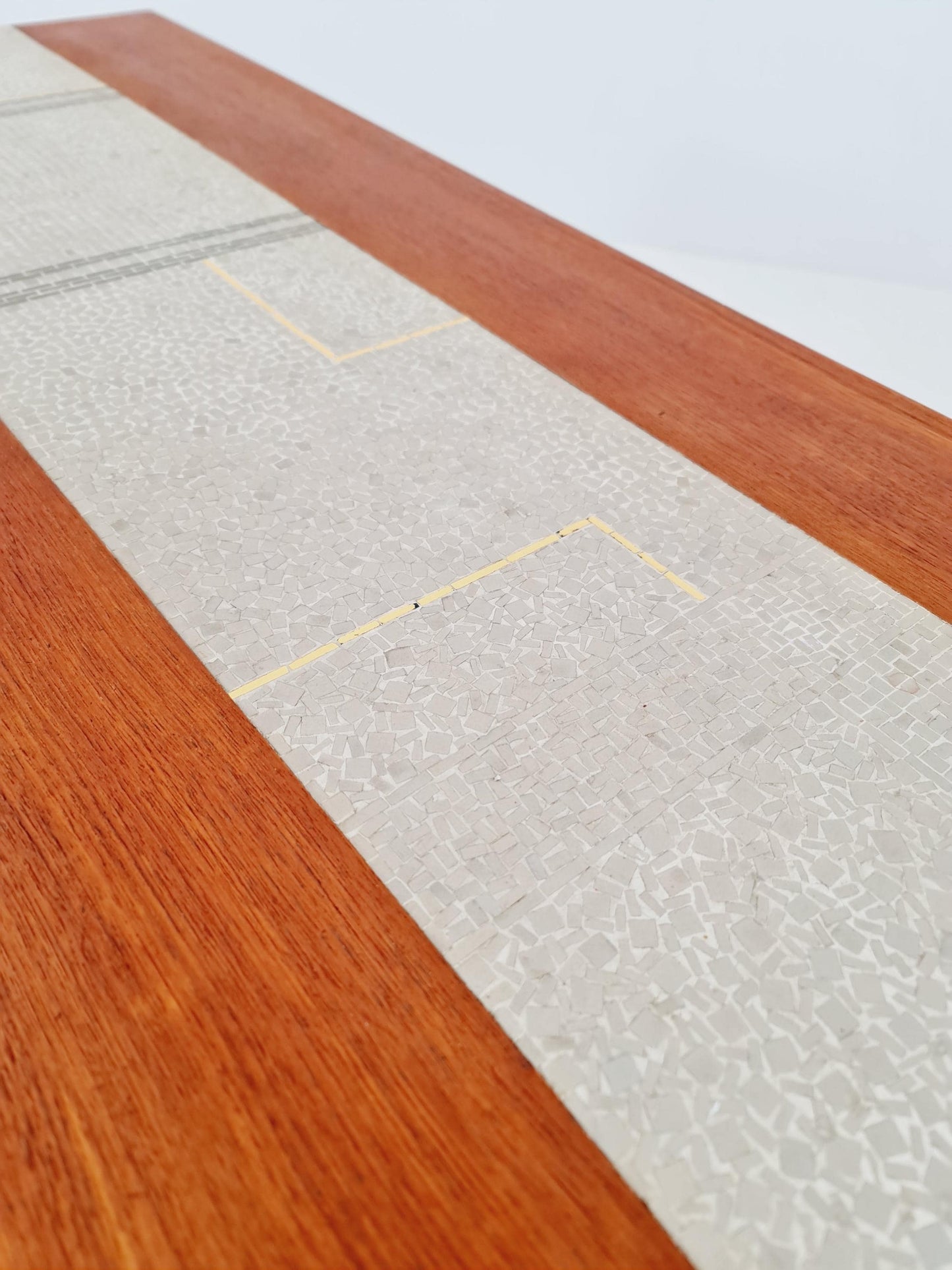 Rare vintage Danish Teak mosaic coffee table from the 60s,